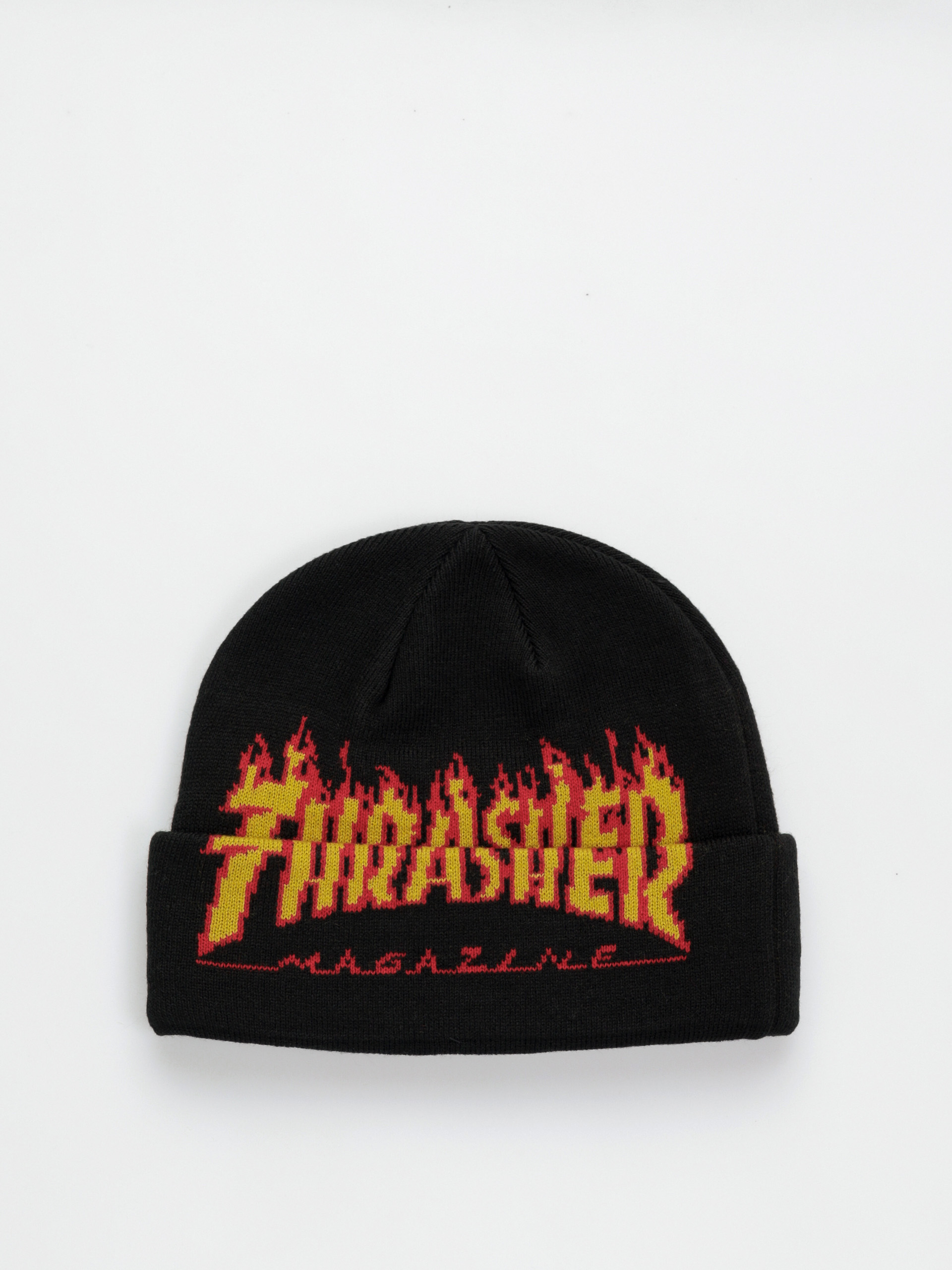 Căciulă Thrasher X Toy Machine Flame Fold (black)