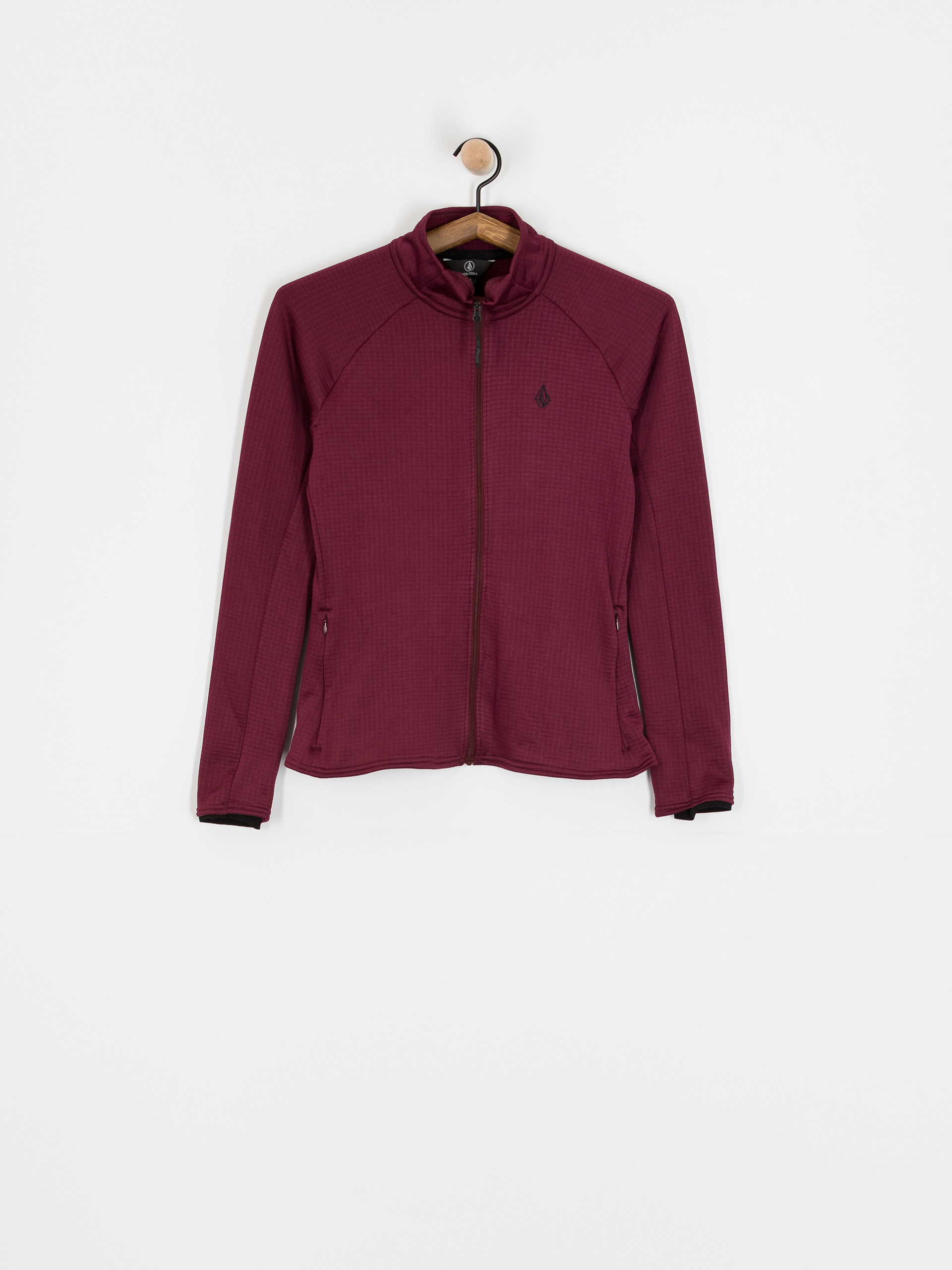 Pentru femei Hanorac termic Volcom Gridlock Full Zip (burgundy)