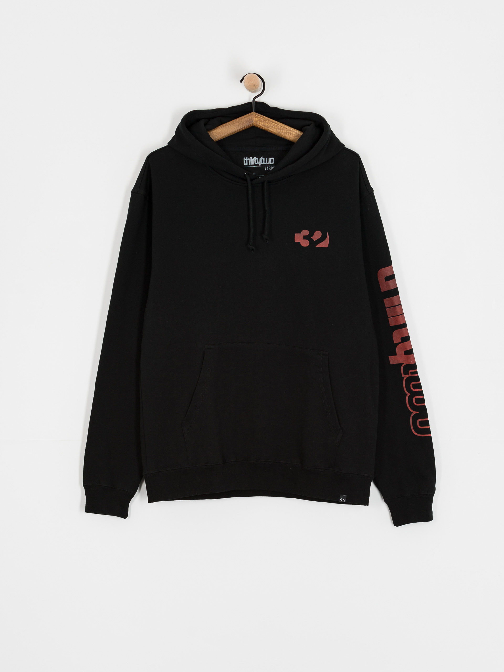 Hanorac cu glugă ThirtyTwo Double HD (black/red)
