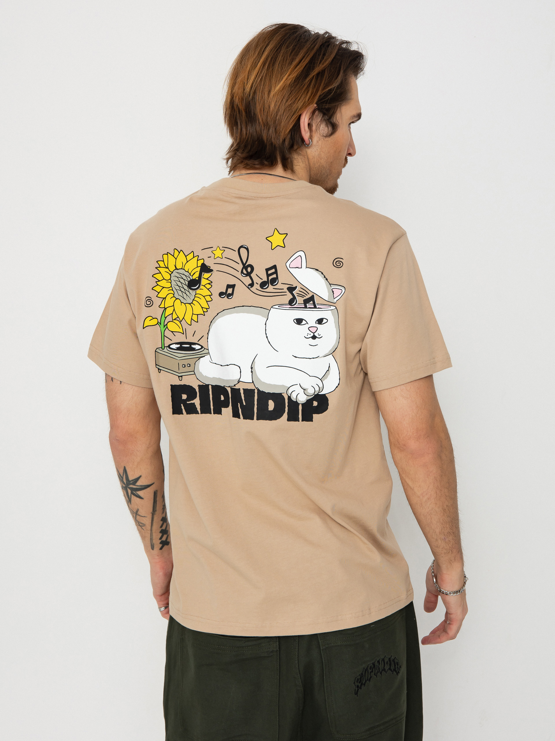 Tricou RipNDip No Music No Life (almond)