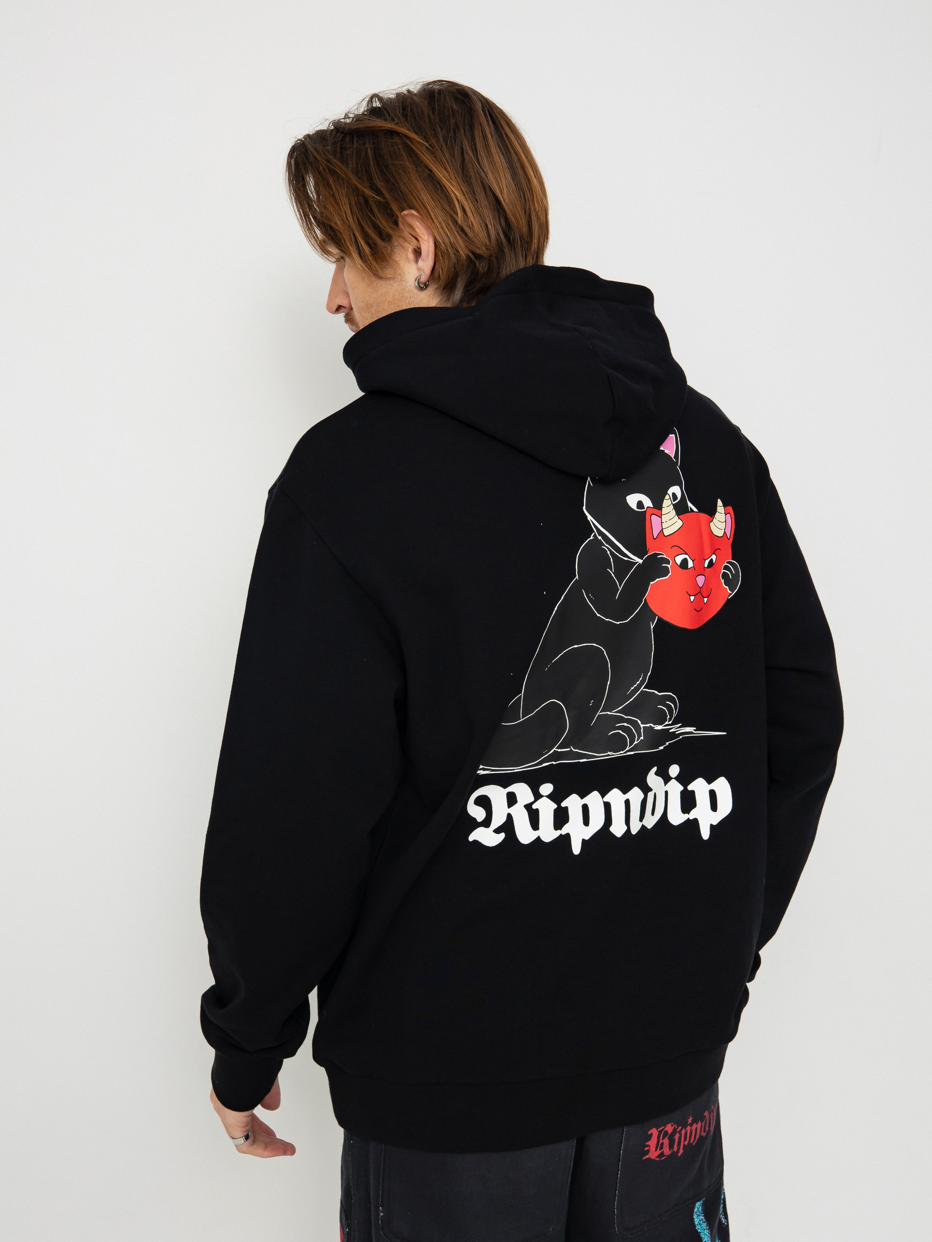 Hanorac cu glugă RipNDip Masked Jerm HD (black)