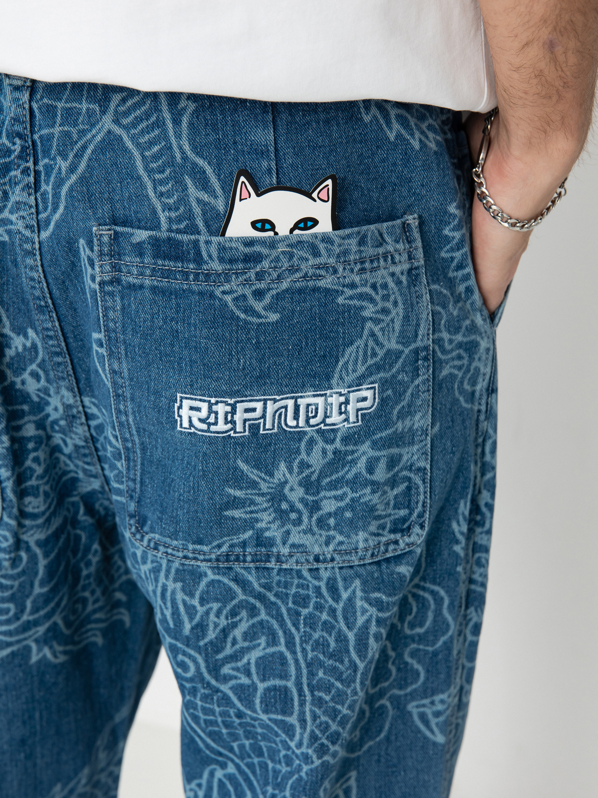 Pantaloni RipNDip Haku Denim (dark wash)