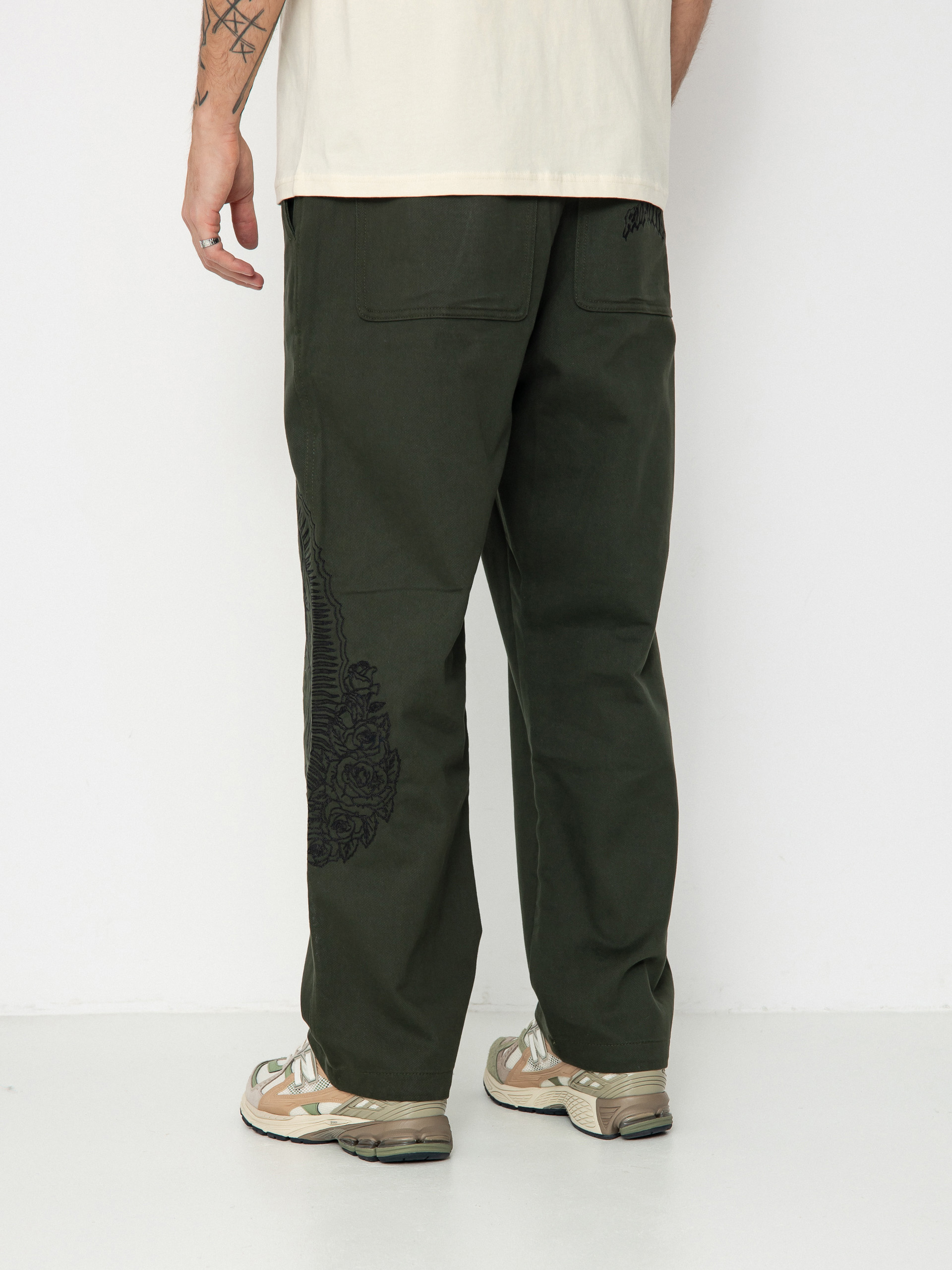 Pantaloni RipNDip Mother Nerm Twill (dark olive)