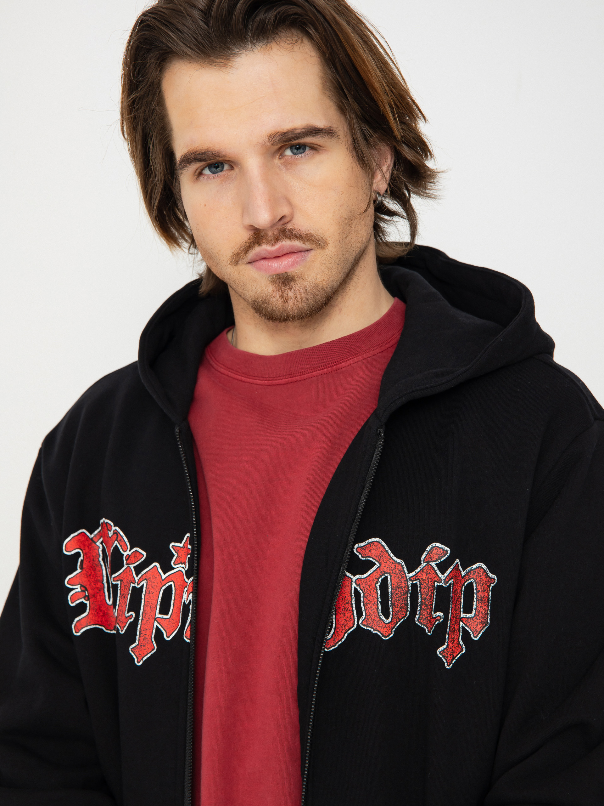 Hanorac cu glugă RipNDip Fein HD (black)