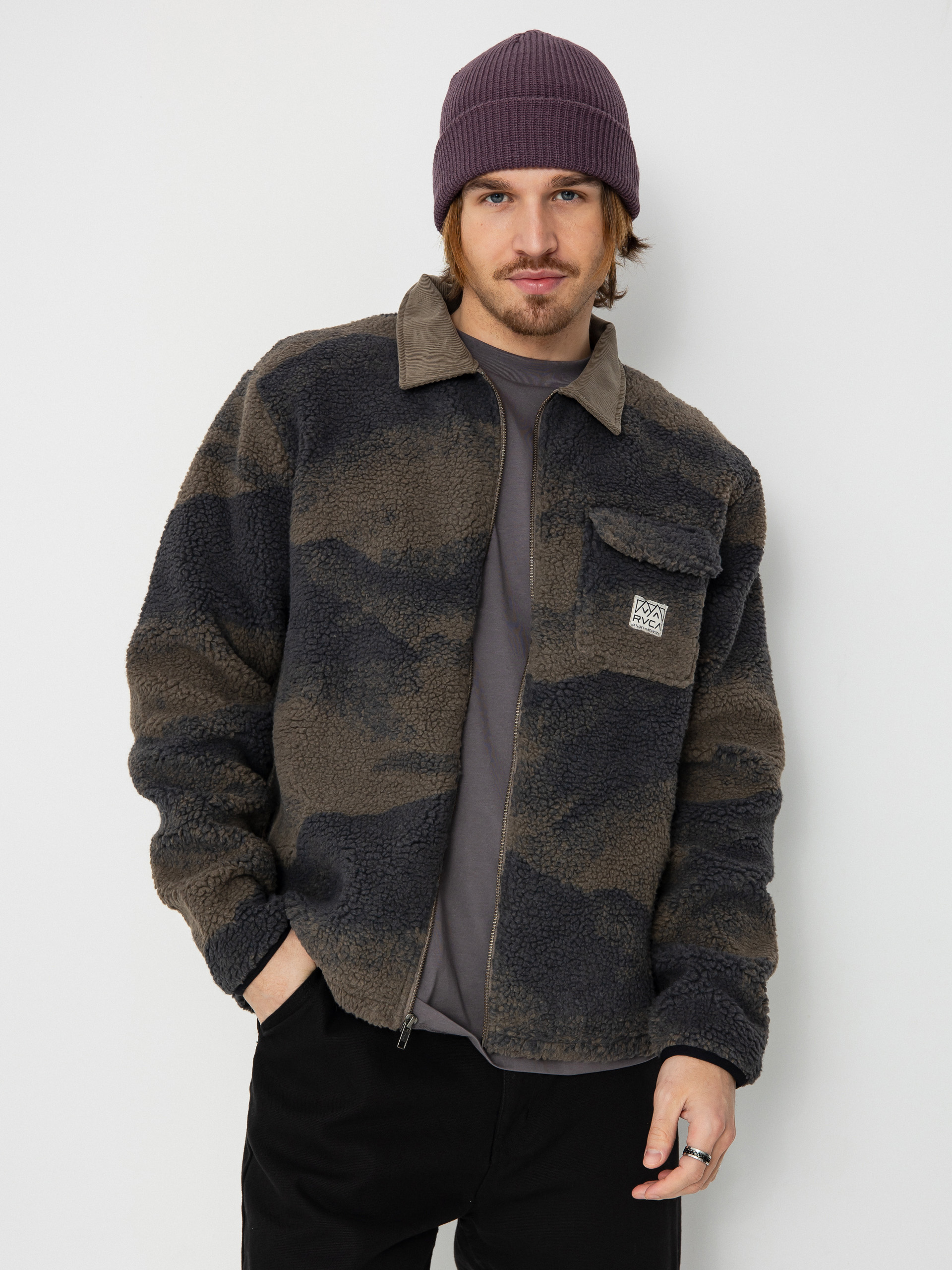 Geacă RVCA Walker Sherpa (blue haze)