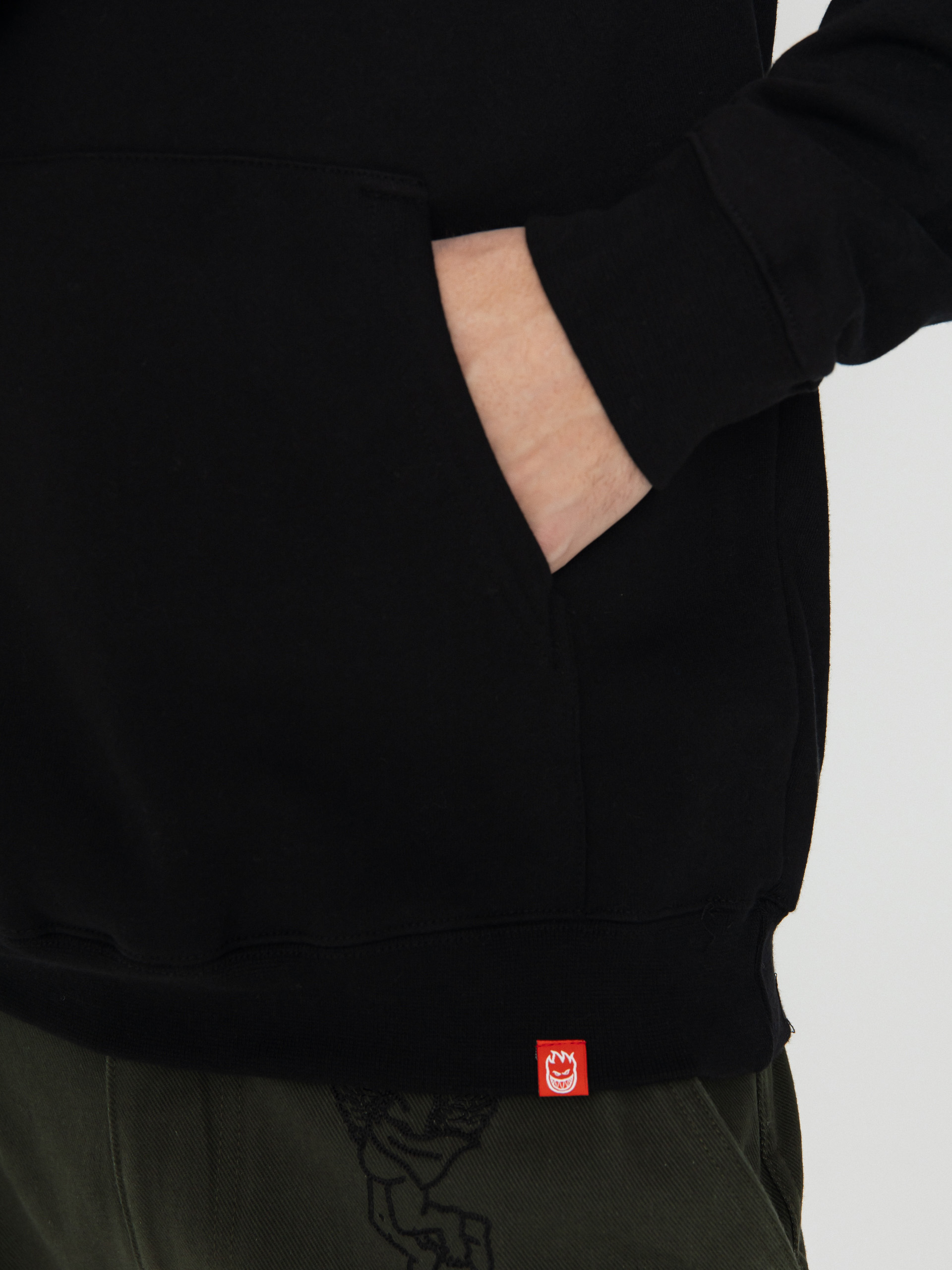 Hanorac cu glugă Spitfire Cls 87 Swirl HD (black/white)