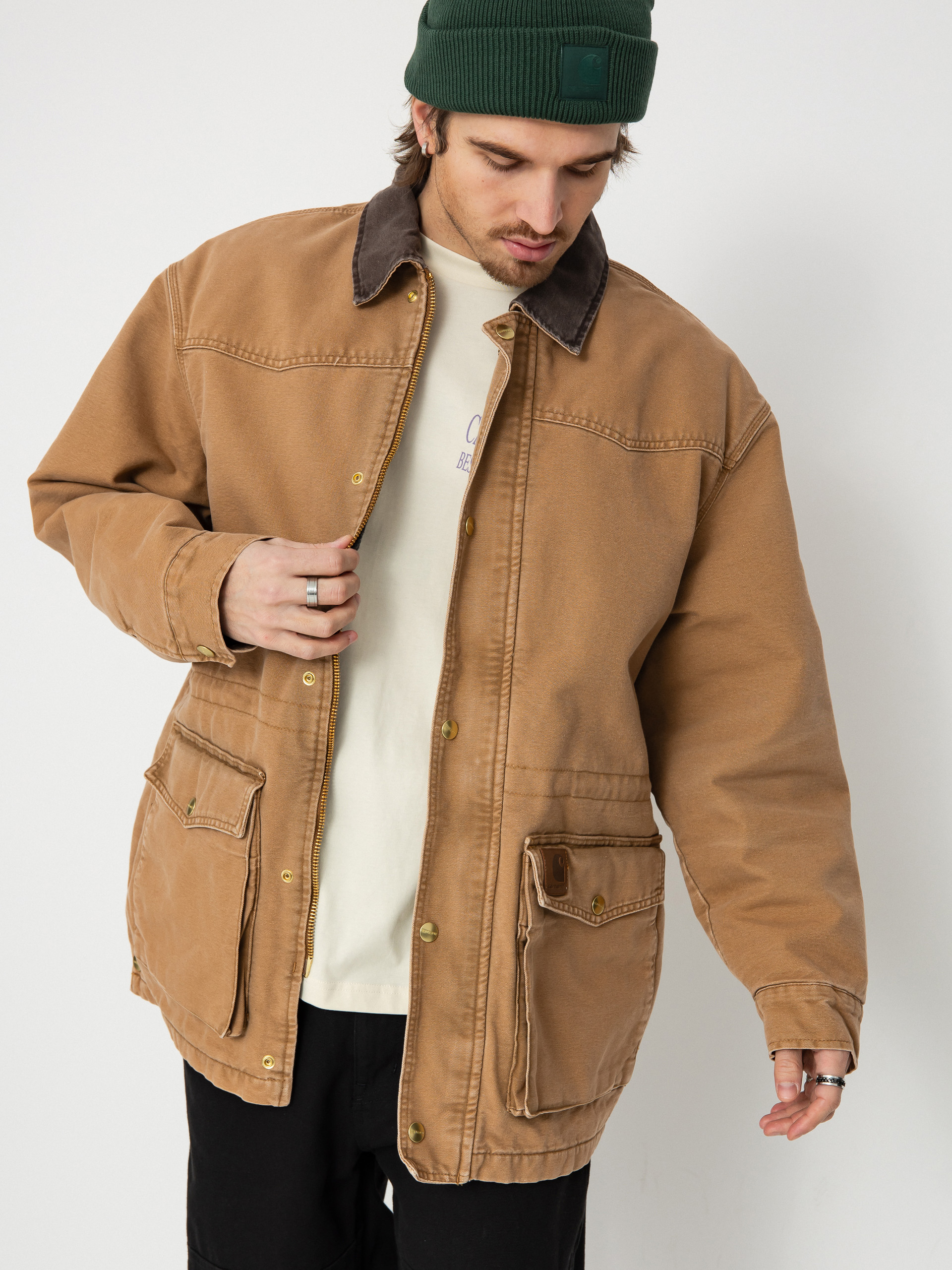 Geacu0103 Carhartt WIP OG Santa Fe Coat (hamilton brown/tobacco)