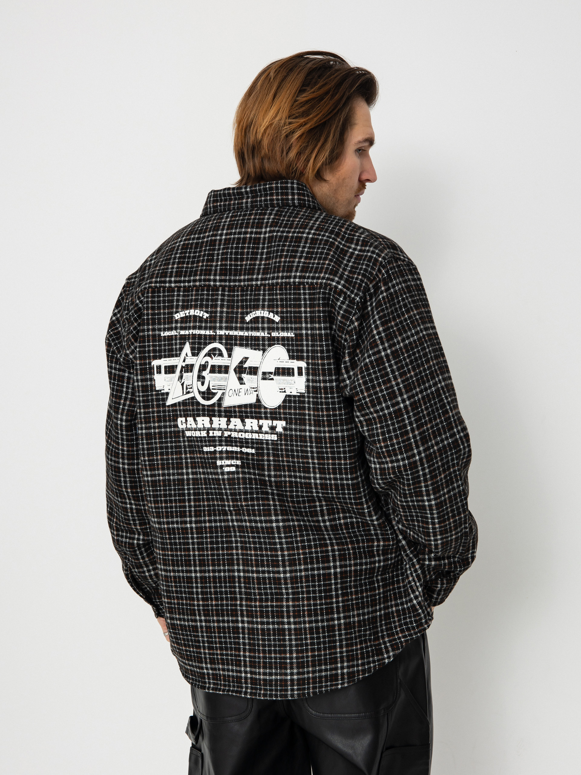 Cămașă Carhartt WIP Runaway Millett (millett check black/wax)