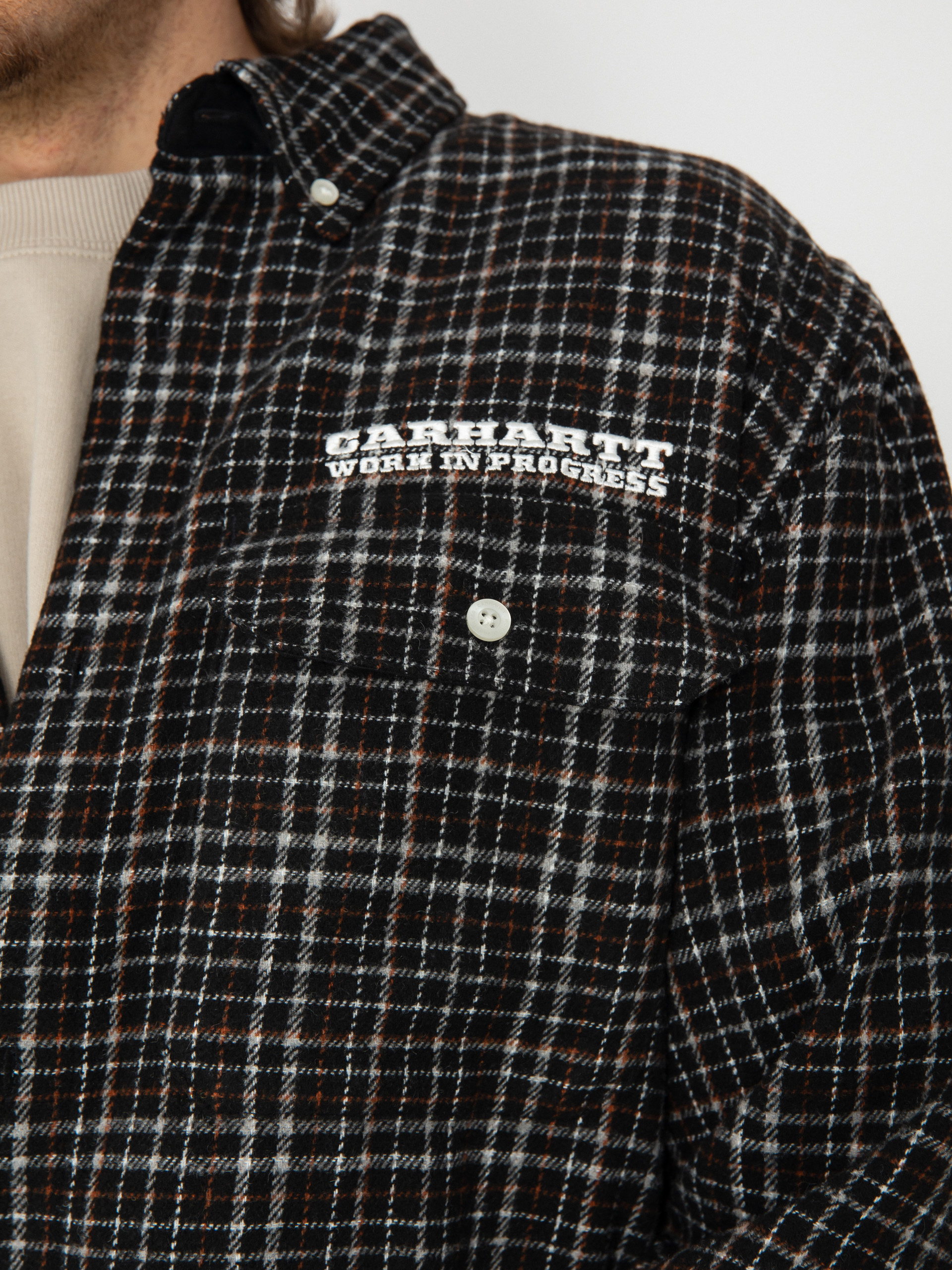 Cămașă Carhartt WIP Runaway Millett (millett check black/wax)