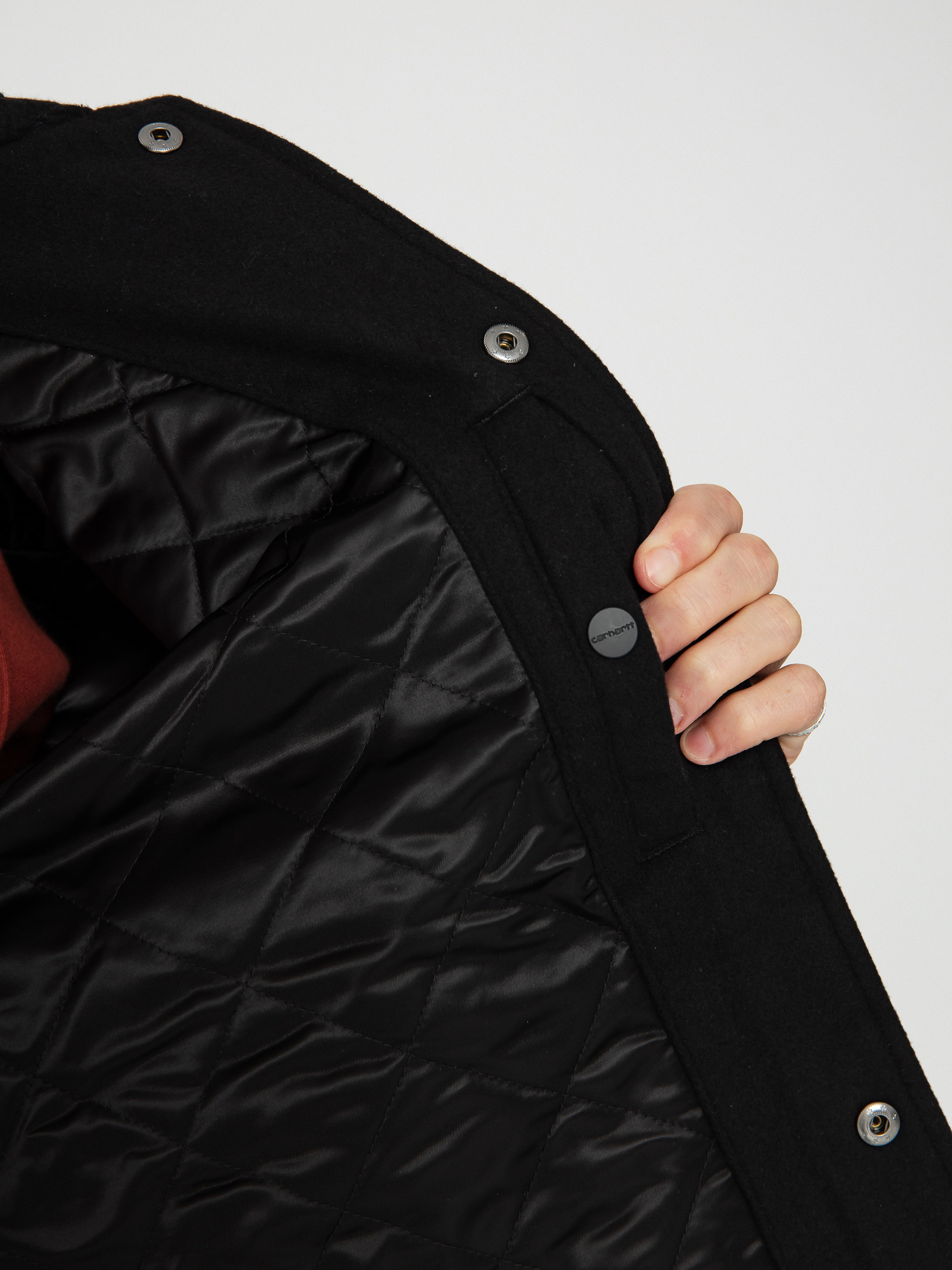 Geacă Carhartt WIP Wool Coach (black/wax)