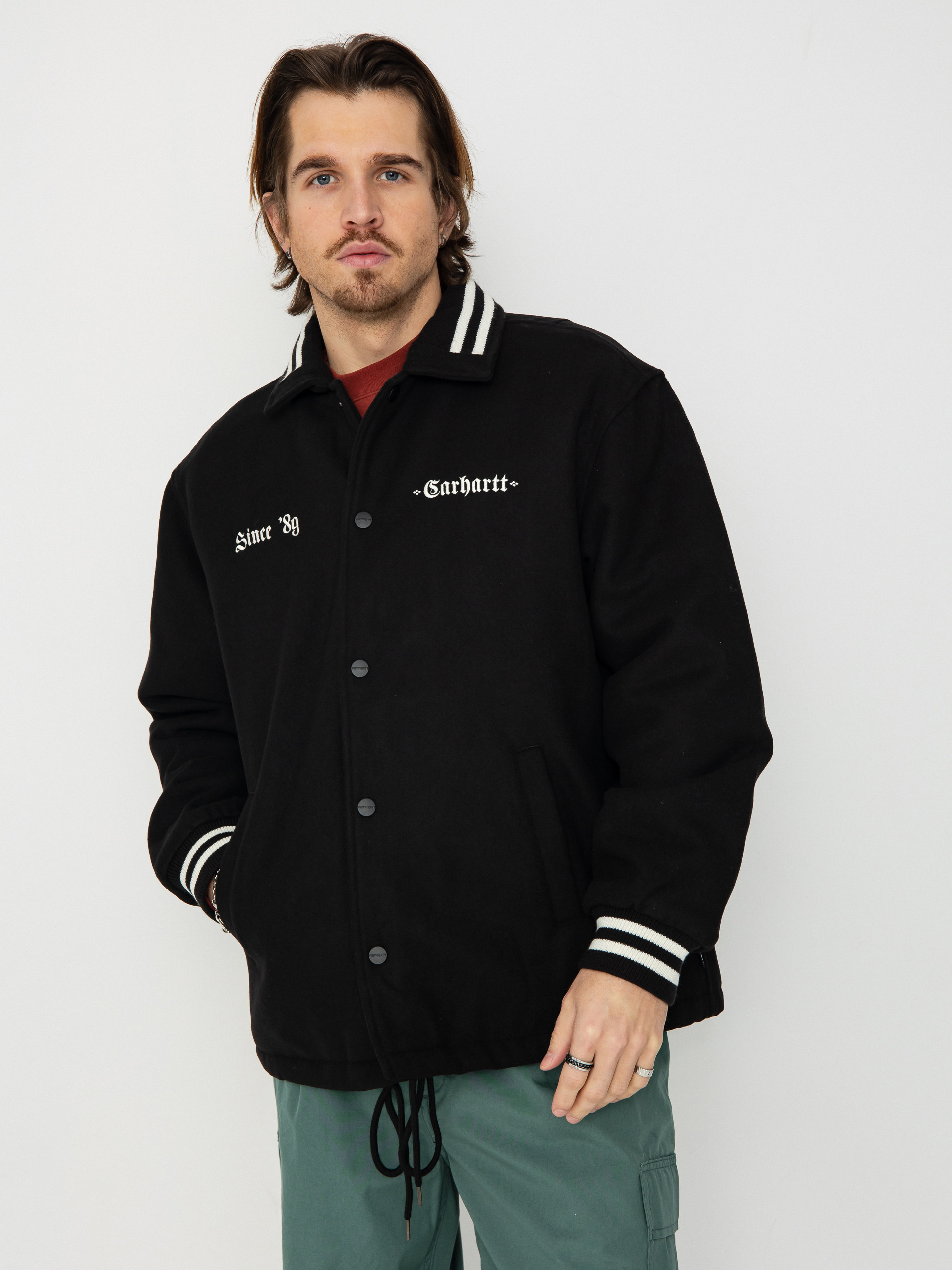 Geacă Carhartt WIP Wool Coach (black/wax)