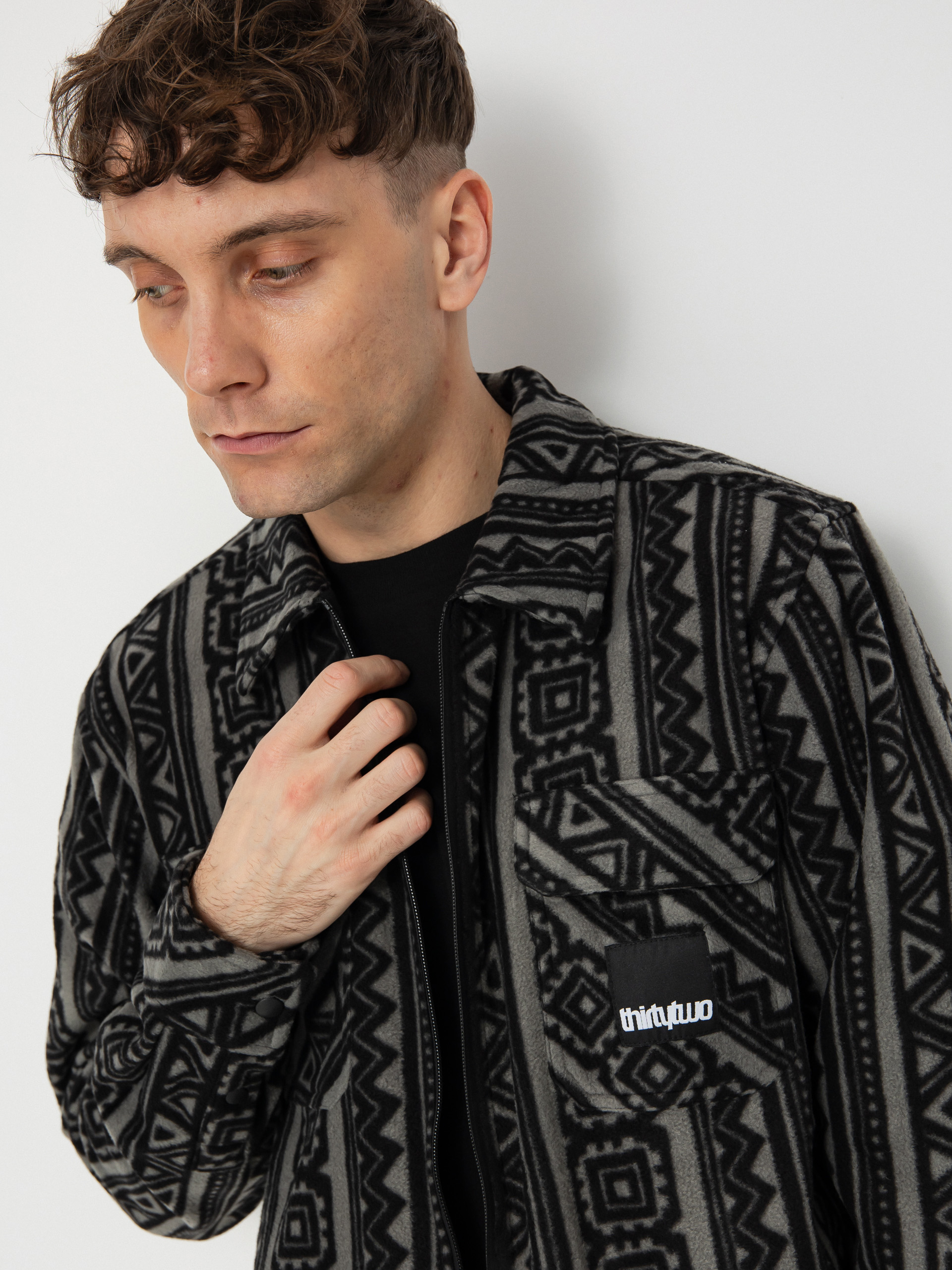 Cămașă ThirtyTwo Rest Stop Zip Up (black/charcoal)