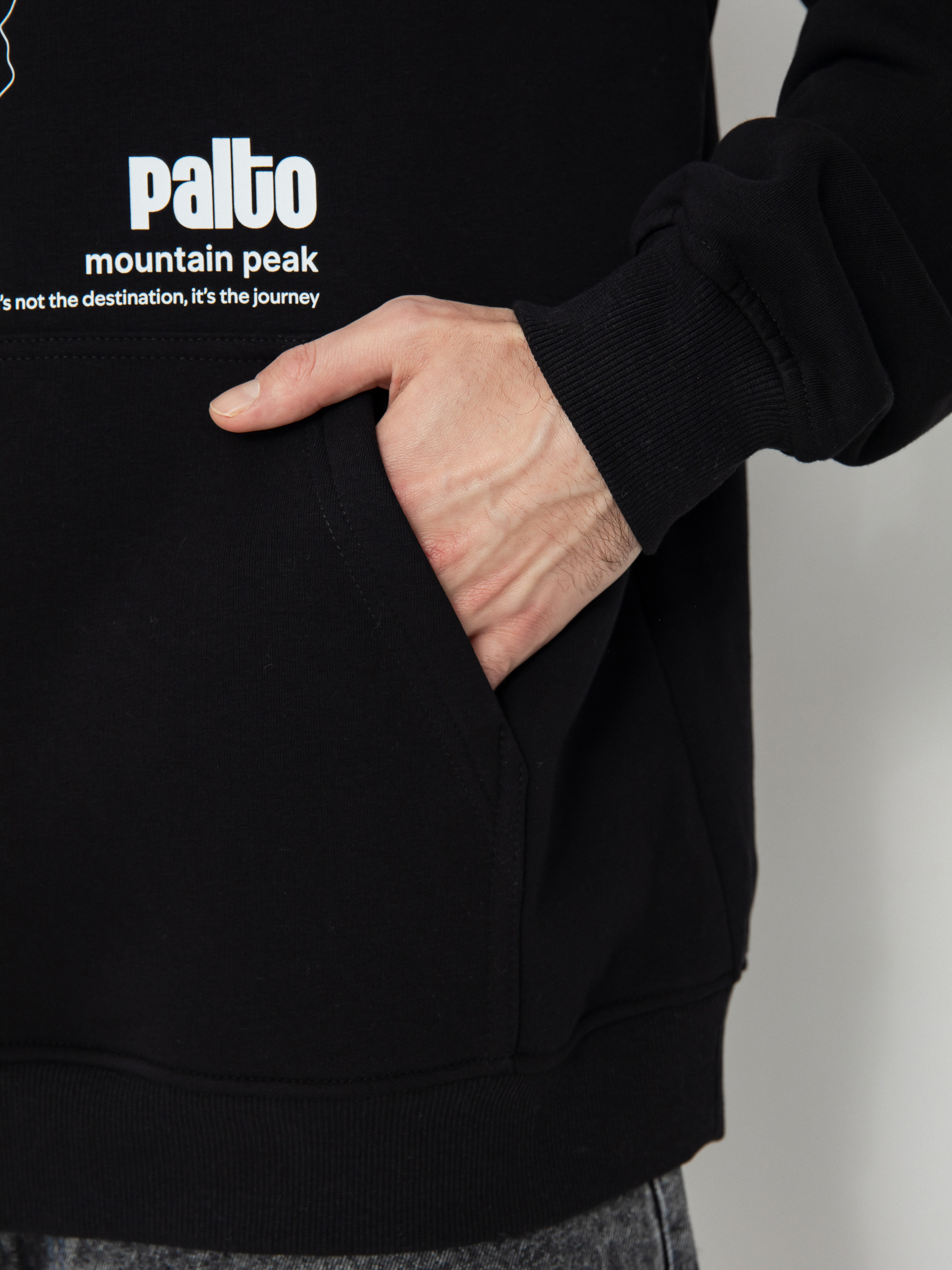 Hanorac cu glugă Palto Topography HD (black)