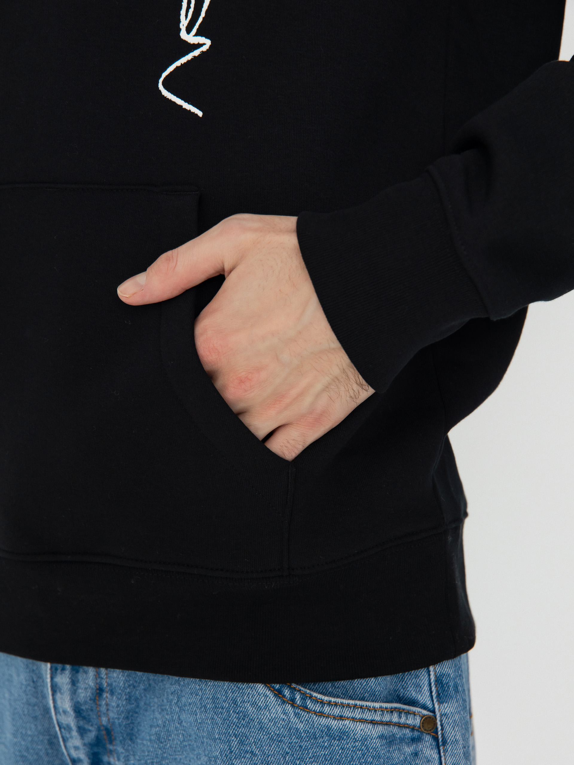 Hanorac cu glugă Poetic Collective Crayon Chain HD (black)