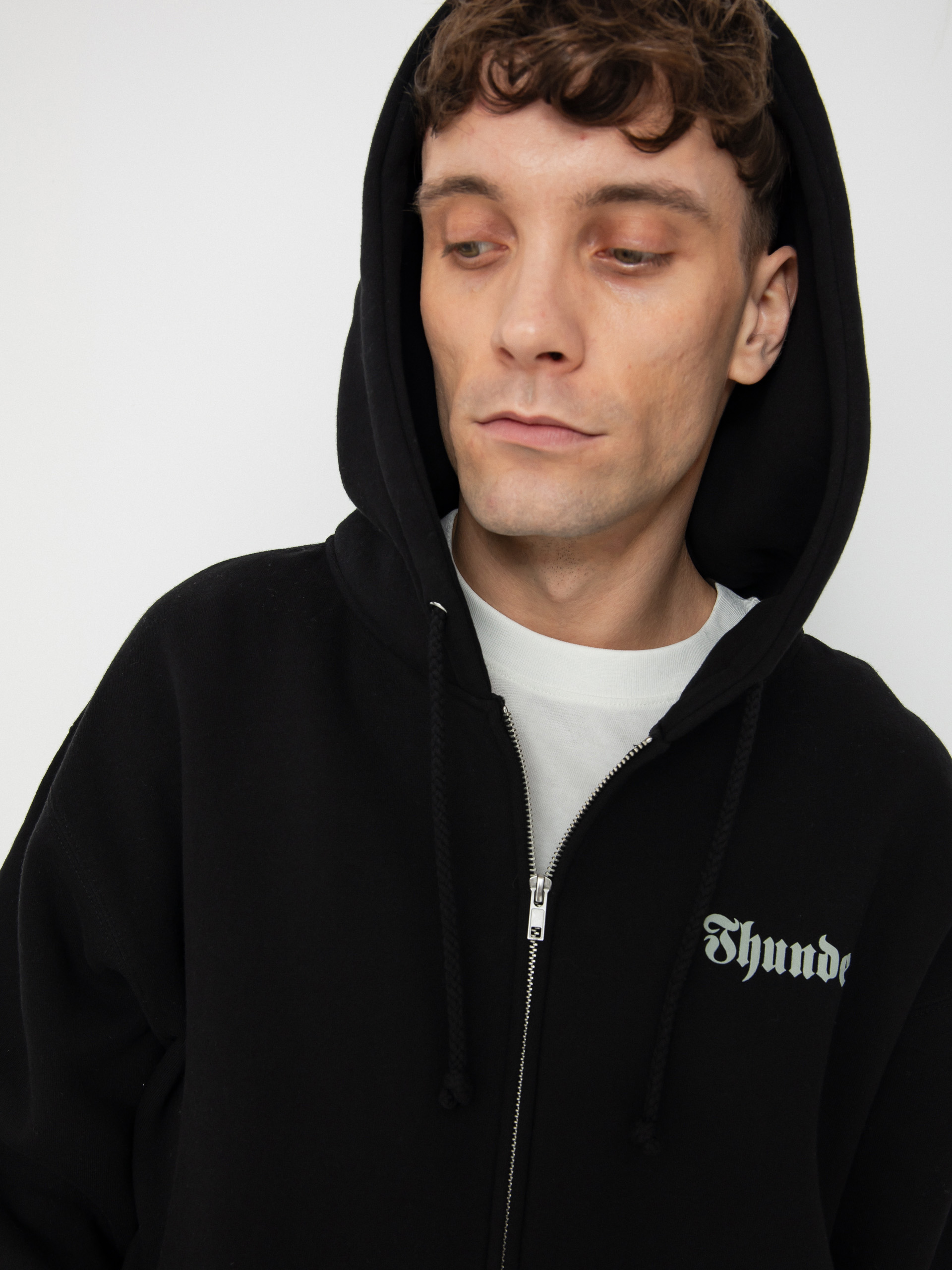 Hanorac cu glugă Thunder World Wide ZHD (black/grey)