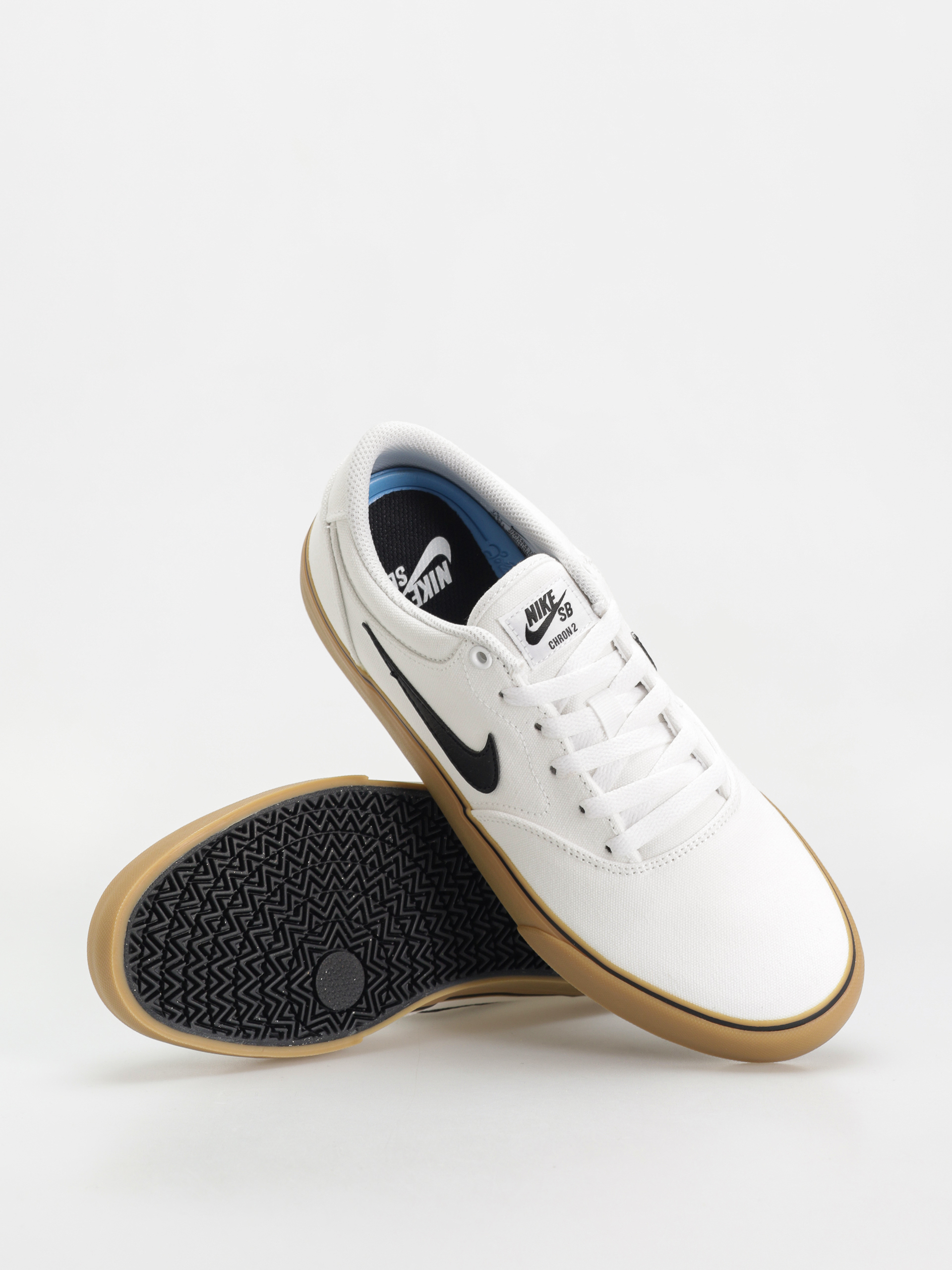 Pantofi Nike SB Chron 2 Canvas (white/black white gum light brown)