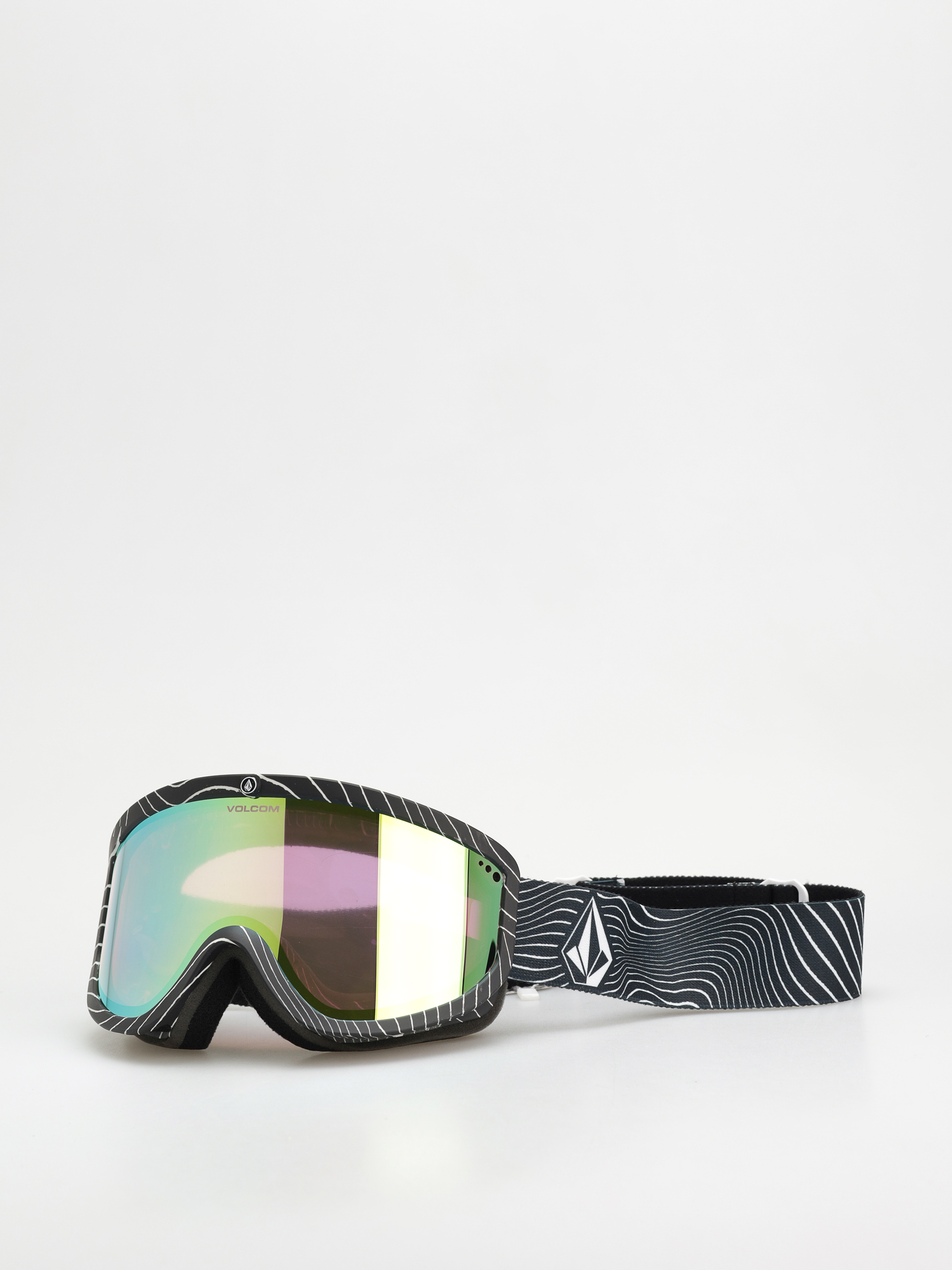 Ochelari pentru snowboard Volcom Footprints (op art/gold chrome+bl rose)