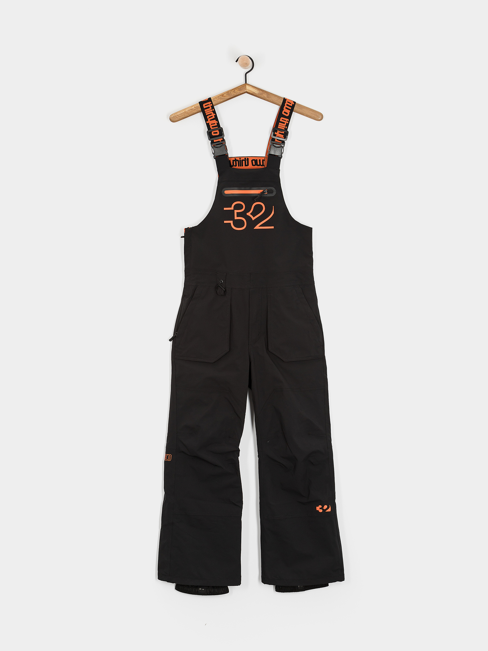 Pantaloni pentru snowboard ThirtyTwo Youth Basement Bib JR (black/orange)