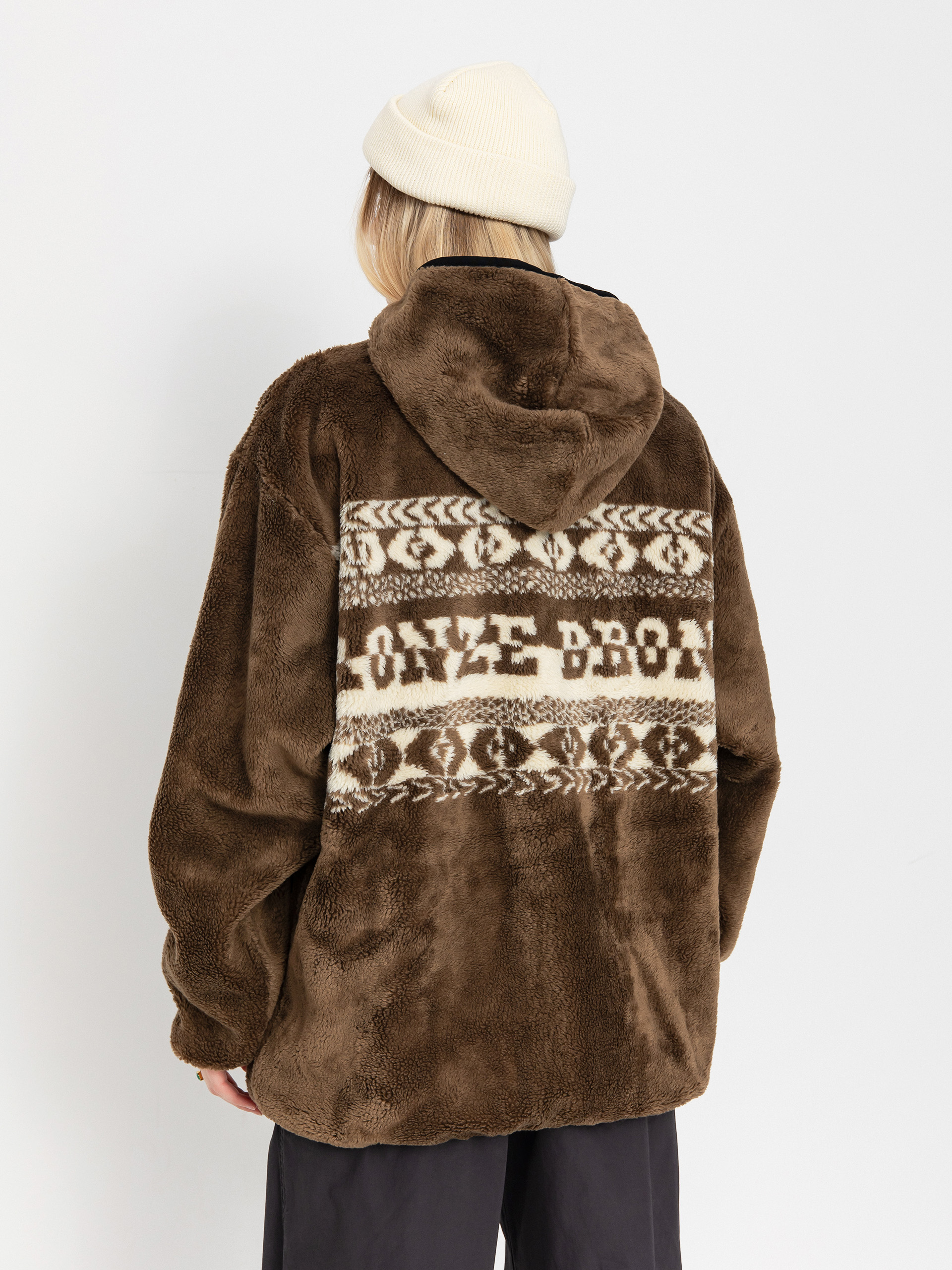Pentru bărbați Hanorac din fleece HUF X Bronze High Pile (brown)