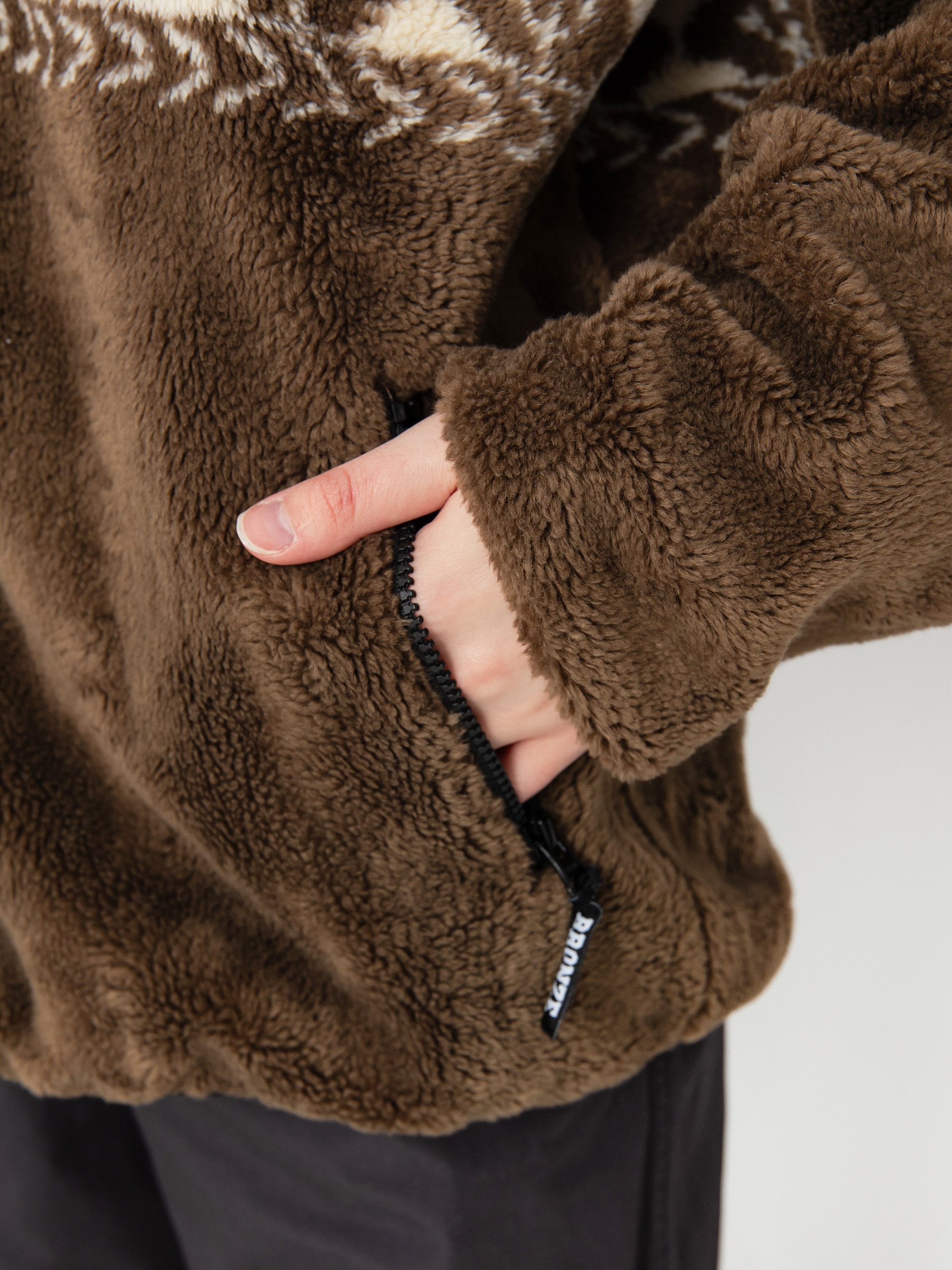 Pentru bărbați Hanorac din fleece HUF X Bronze High Pile (brown)