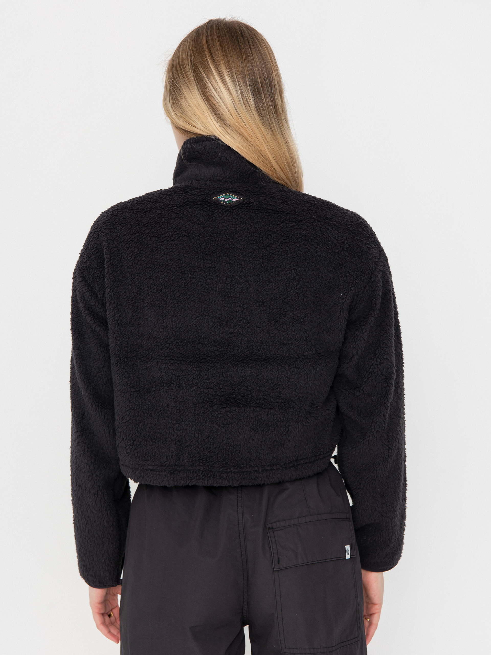 Pentru femei Hanorac din fleece Billabong Holiday Cropped (black sands)