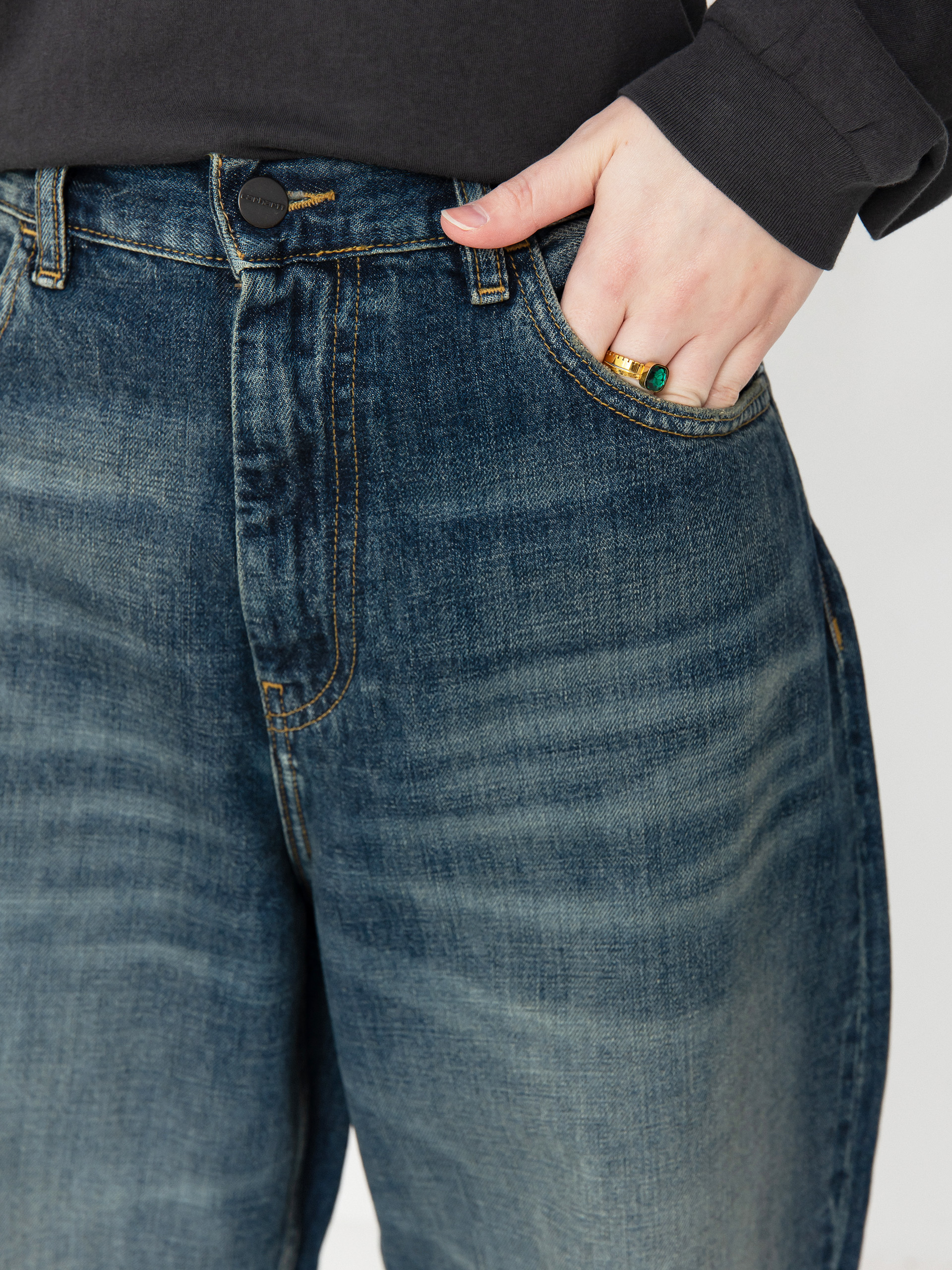 Pantaloni Carhartt WIP Brandon Wmn (blue)