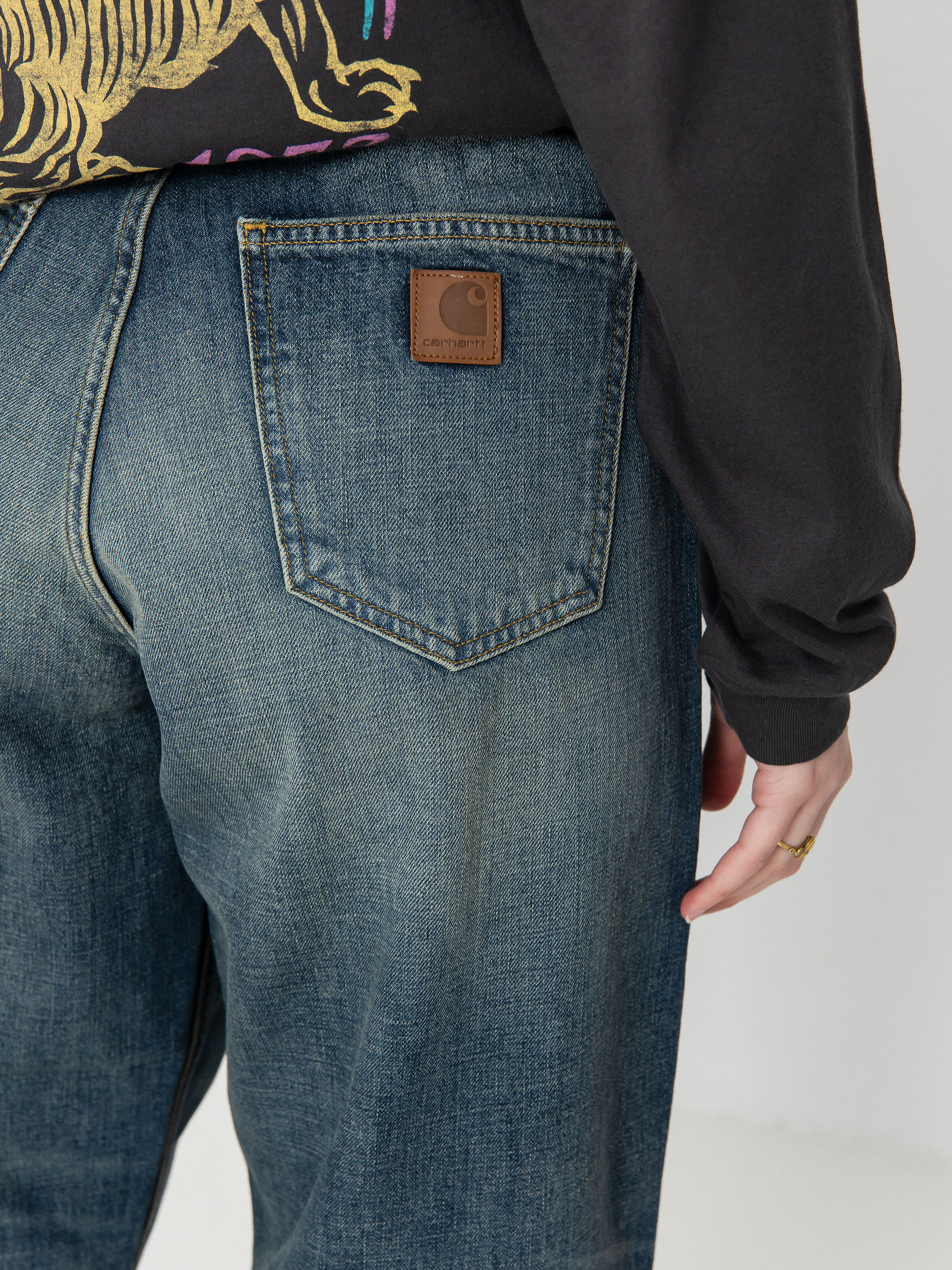 Pantaloni Carhartt WIP Brandon Wmn (blue)