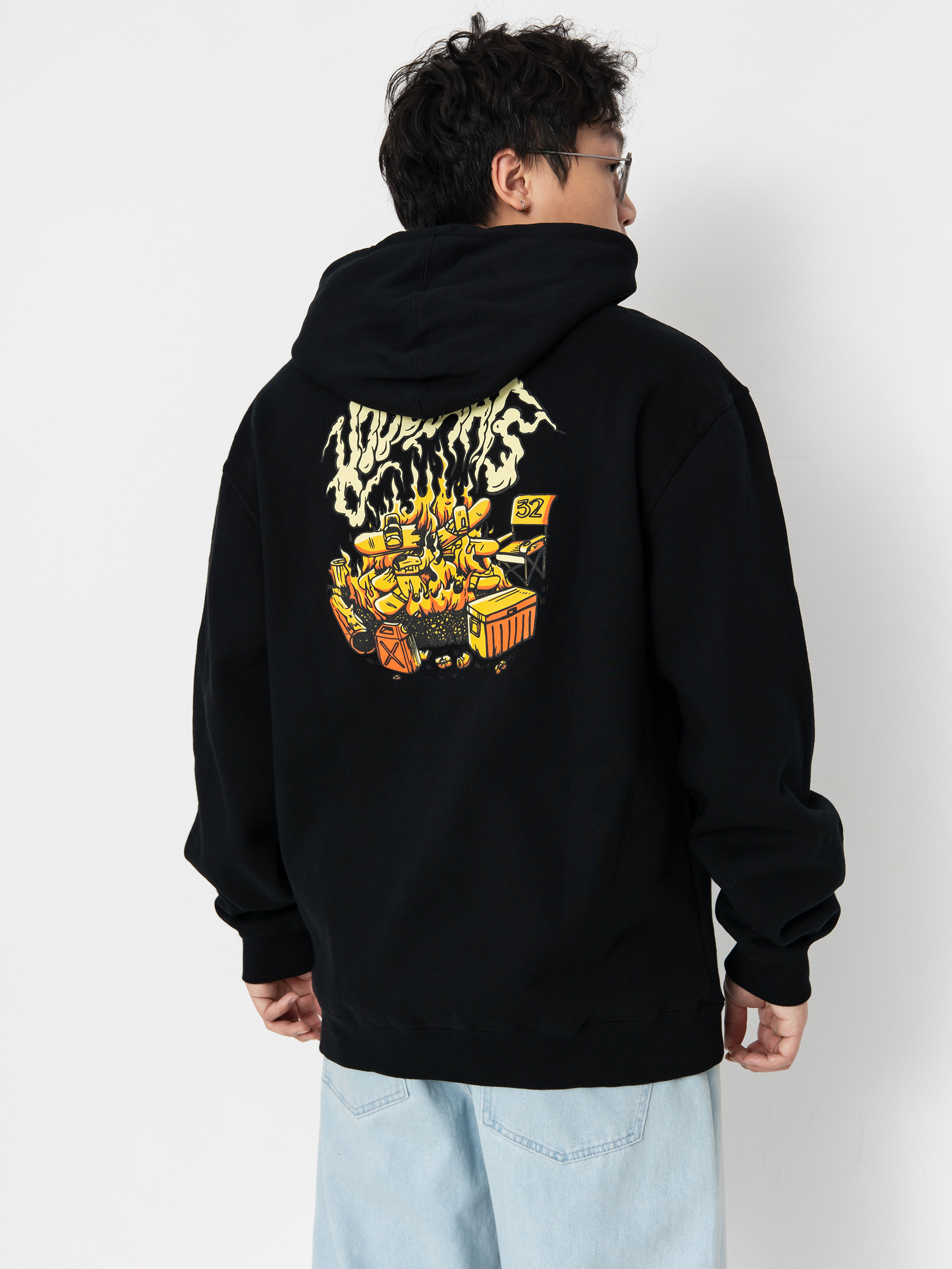 Hanorac cu glugă ThirtyTwo Hood Rats HD (black/orange)