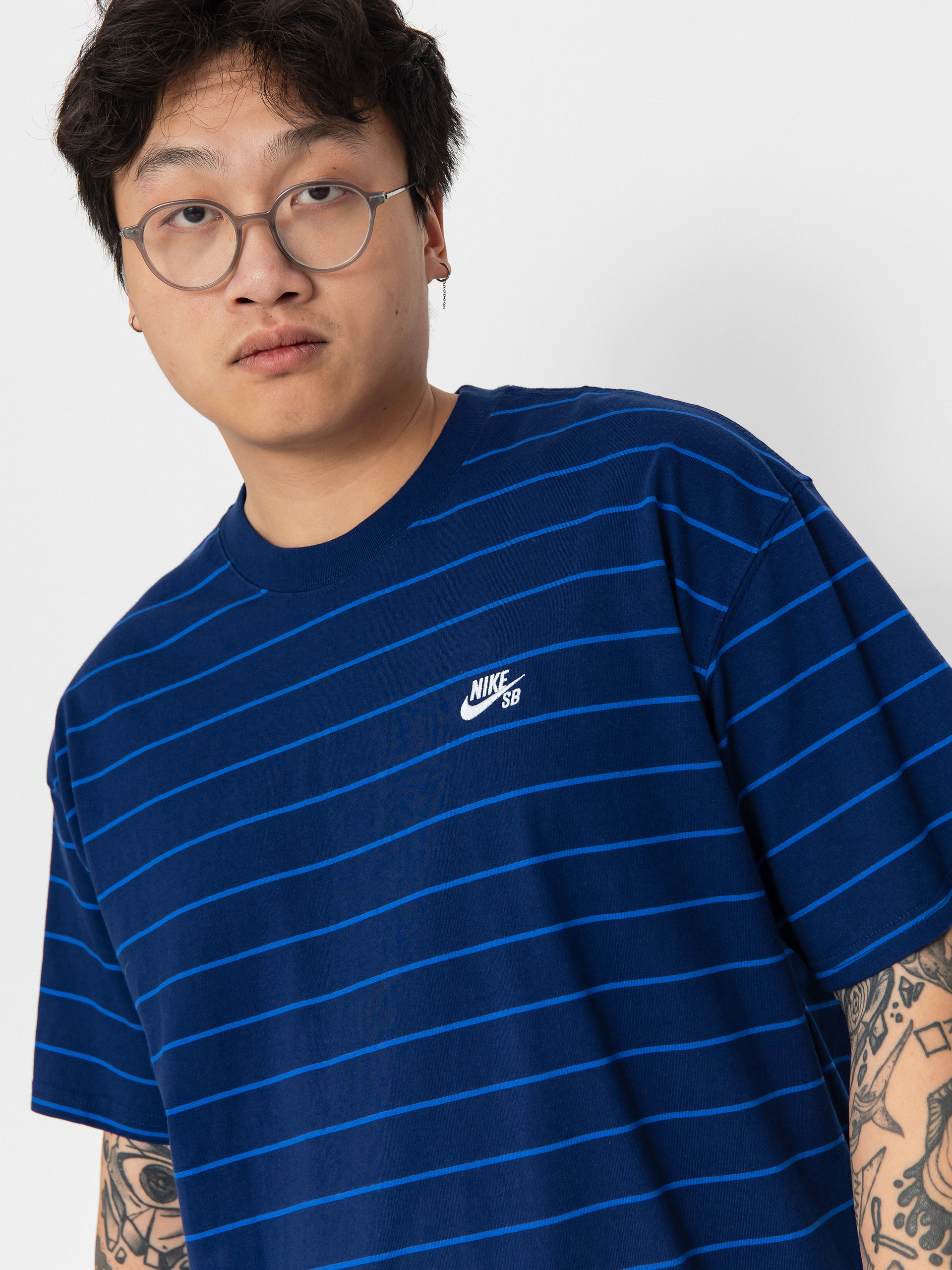 Tricou Nike SB Stripe (blue void)
