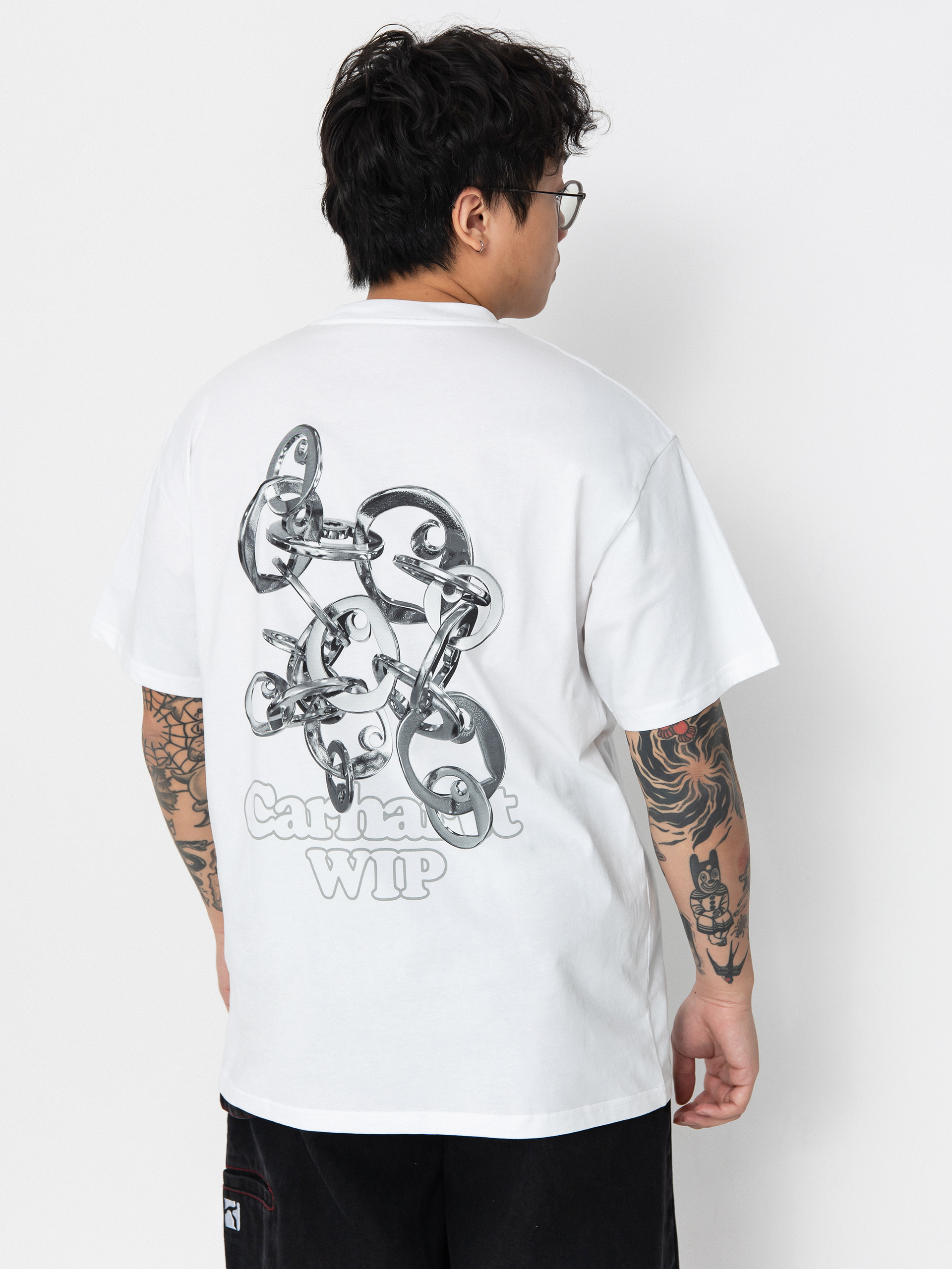 Tricou Carhartt WIP Linked Charms (white/silver)