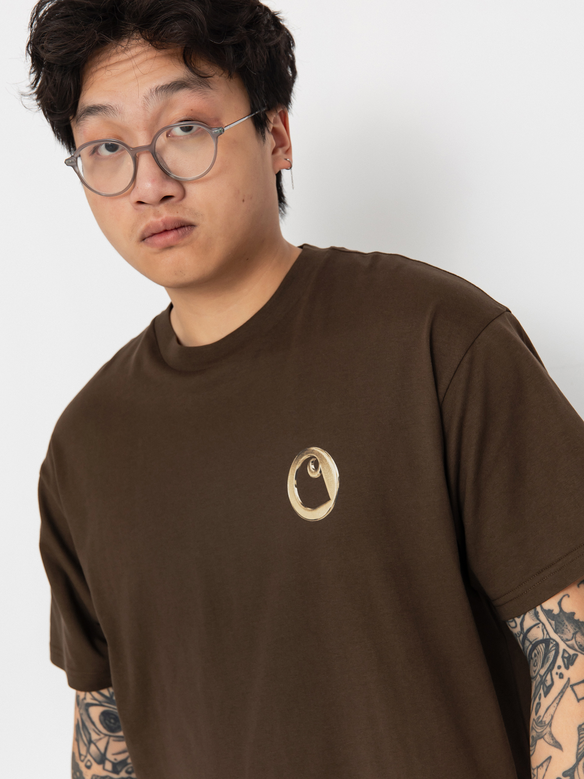 Tricou Carhartt WIP Linked Charms (liberica/gold)