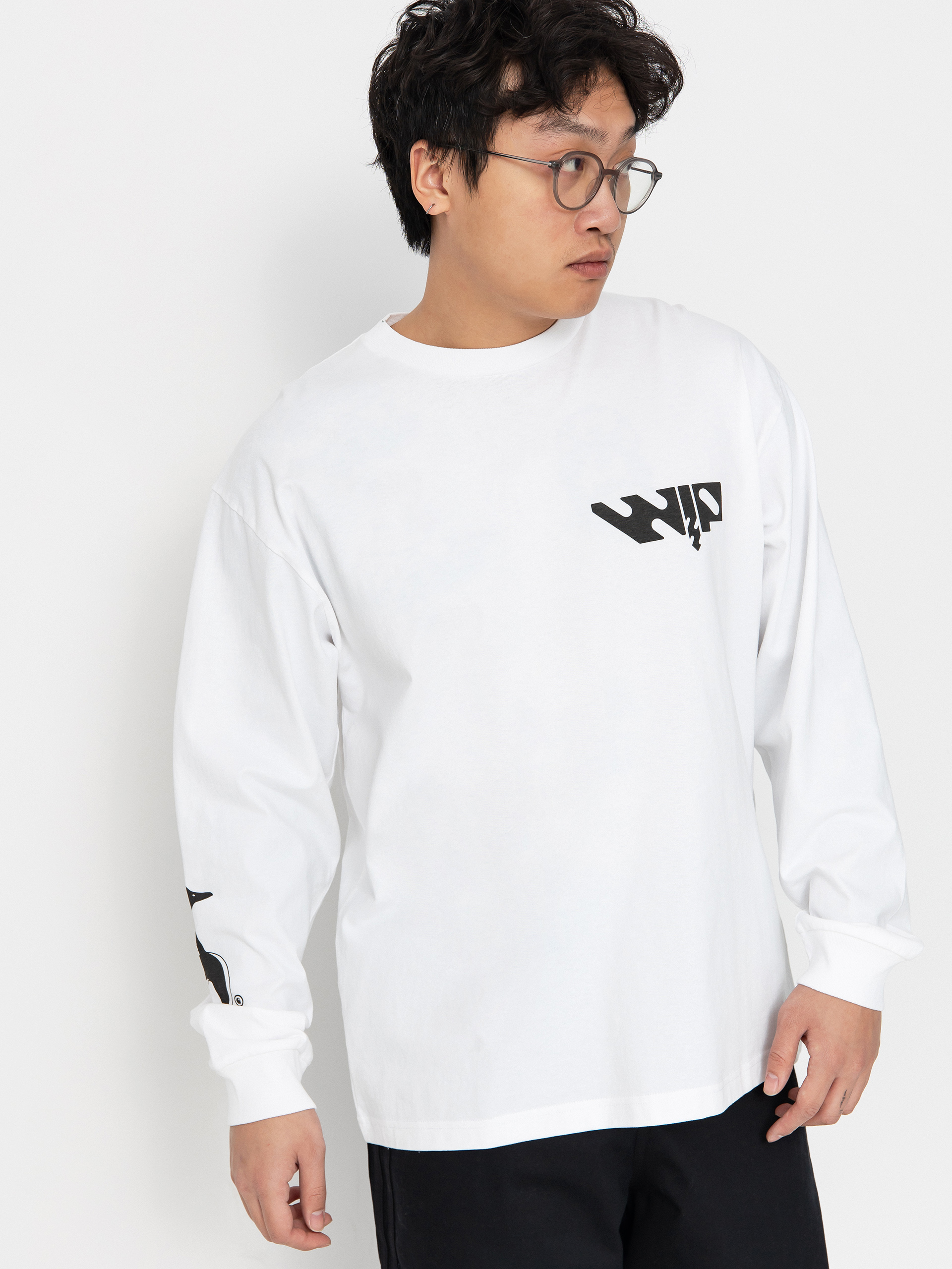 Longsleeve Carhartt WIP Industry (white/black)