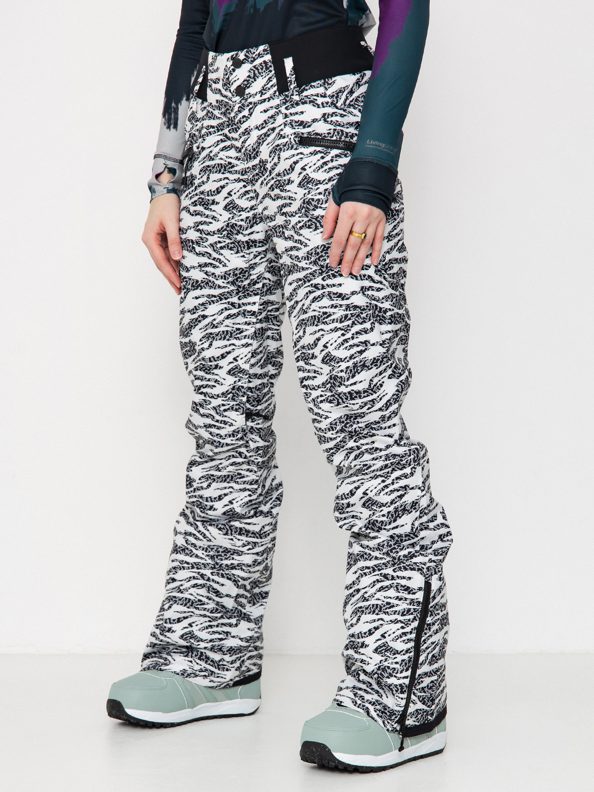 Pentru femei Pantaloni pentru snowboard Burton Marcy High Rise High Stretch (zebra camo)