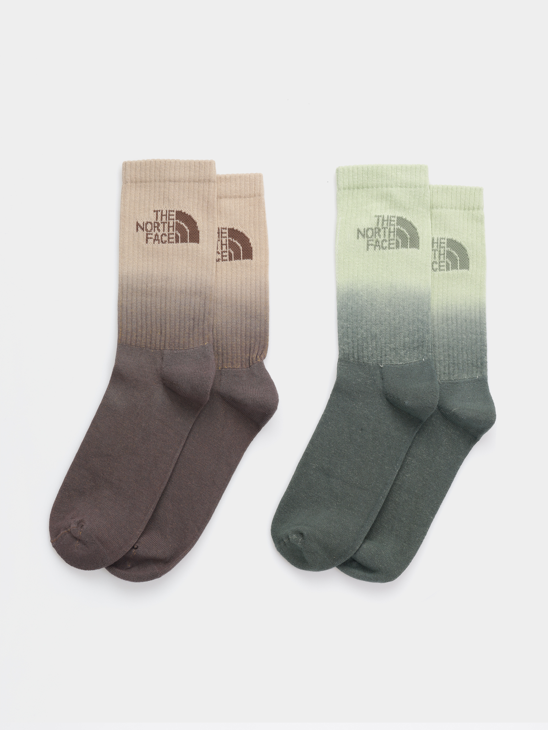 Șosete The North Face Everyday Crew Dip Dye 2P (khaki stone/smokey brown)