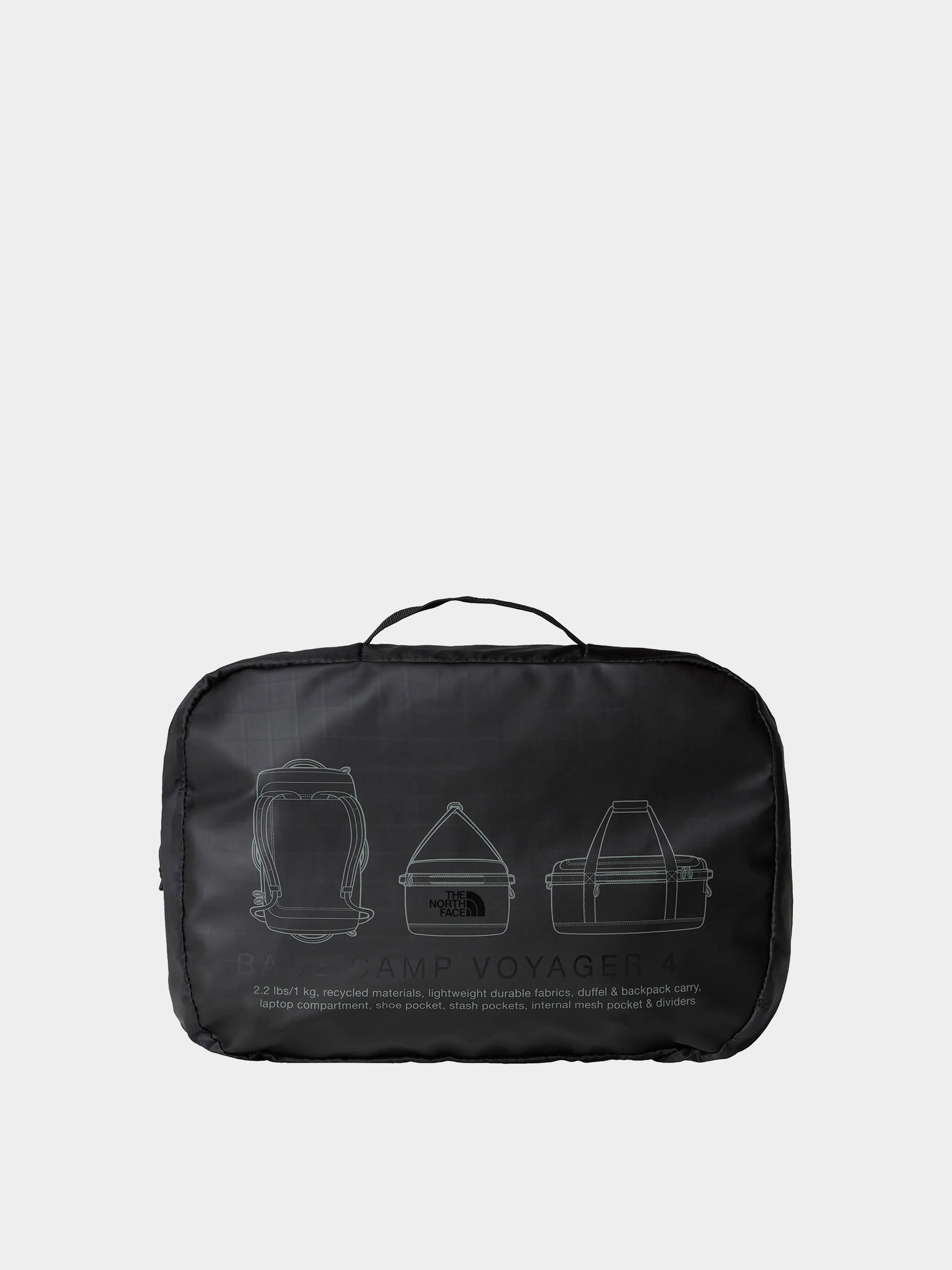 Geantă The North Face Base Camp Voyager Duffel 42L - negru (tnf