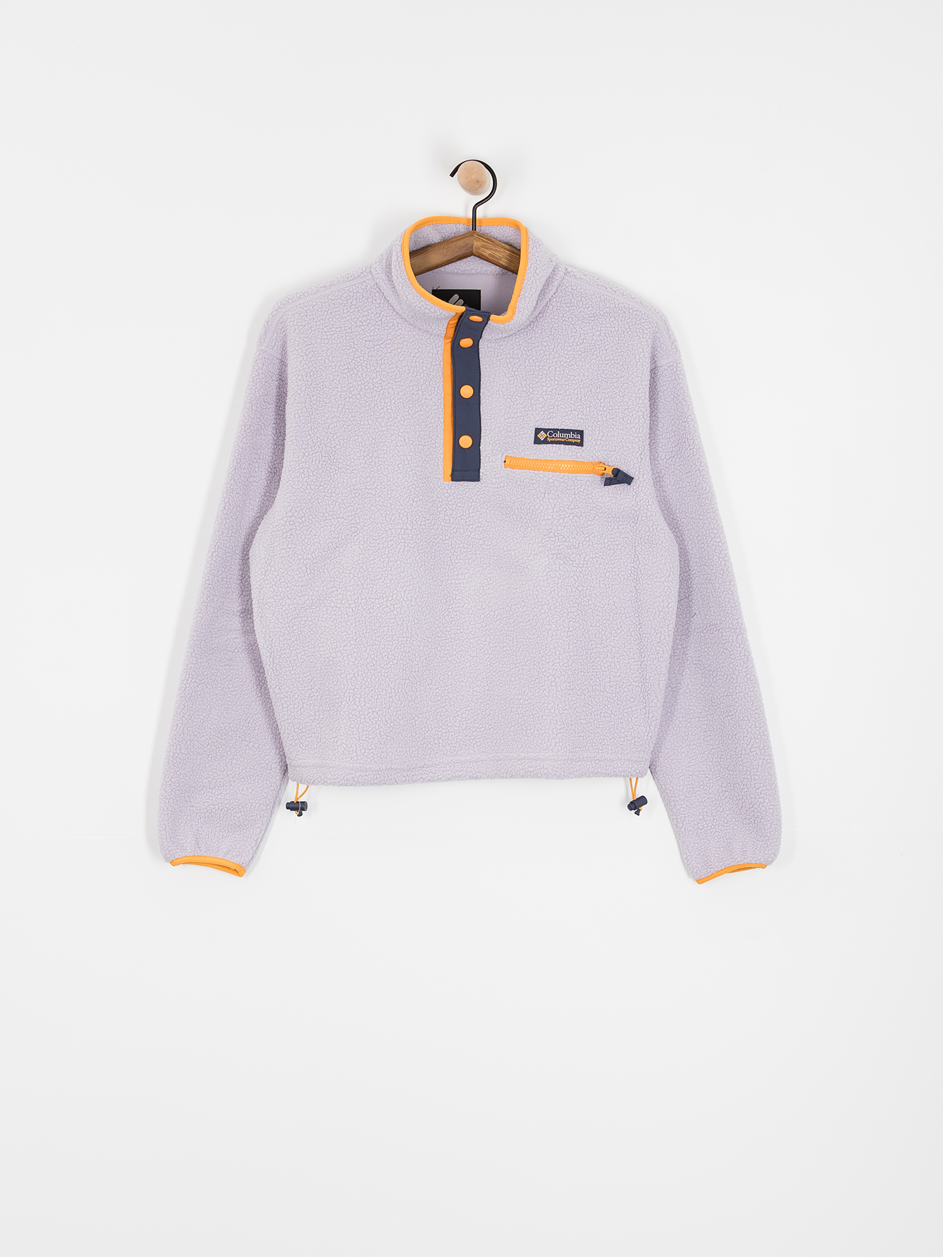 Pentru femei Hanorac din fleece Columbia Helvetia II Cropped Half Snap (lavender pearl)