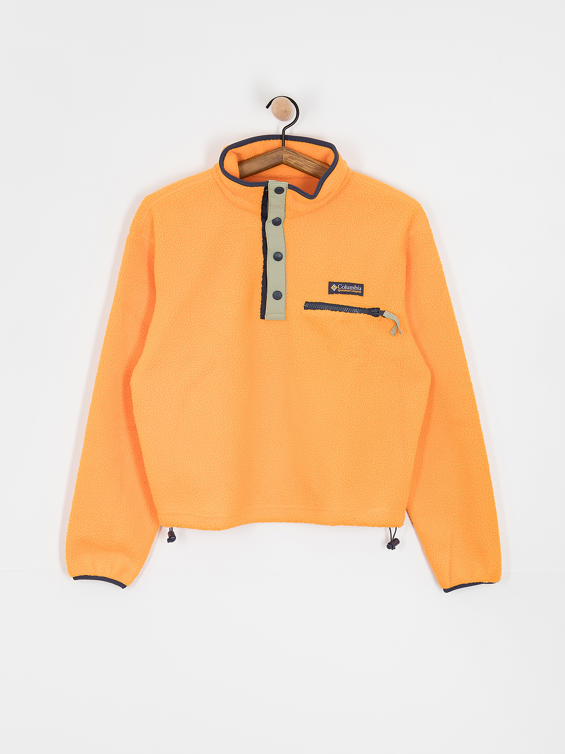 Hanorac din fleece Columbia Helvetia II Cropped Half Snap Wmn (summer orange)