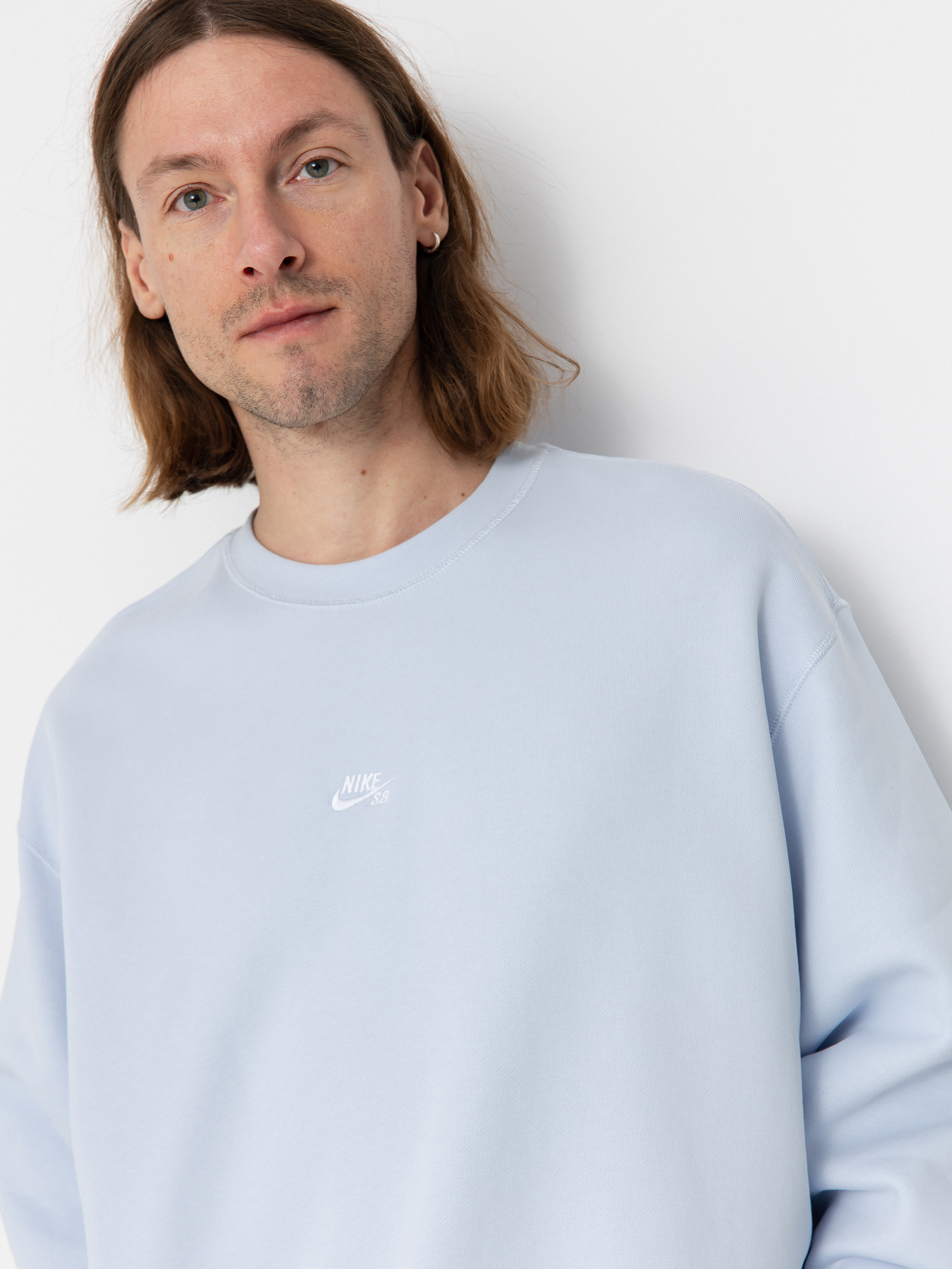 Hanorac Nike SB Essential Logo Crew (football grey/white)