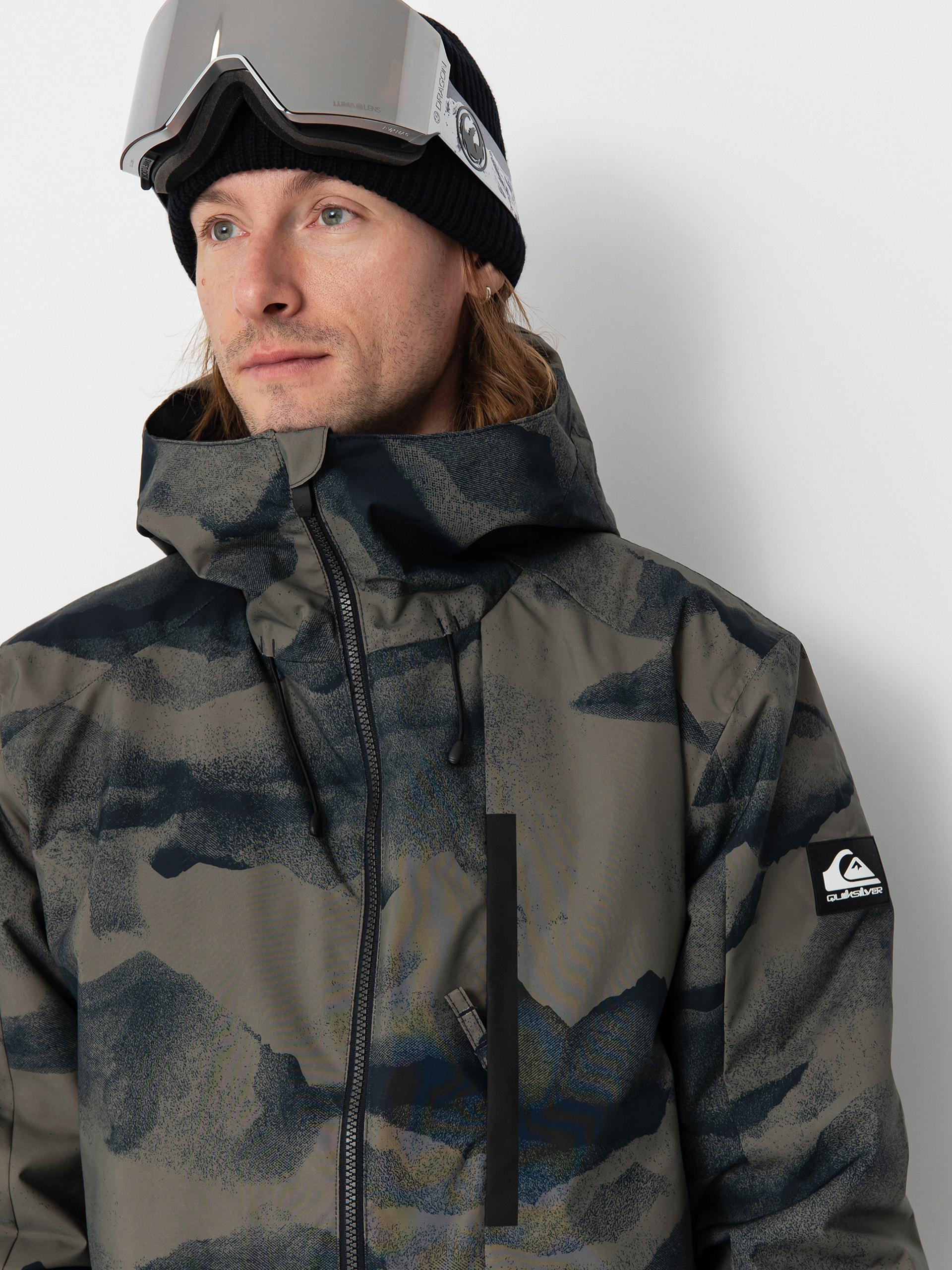 Pentru bărbați Geacă de snowboard Quiksilver Mission Printed Block (mountain spray cante)