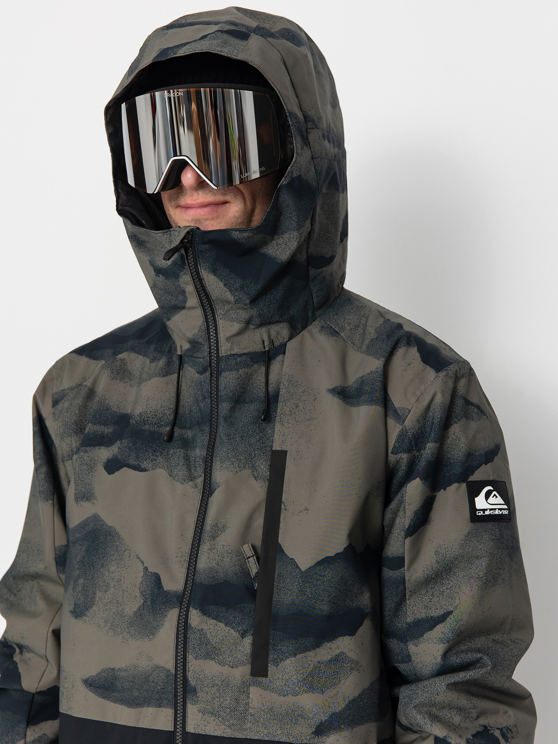 Pentru bărbați Geacă de snowboard Quiksilver Mission Printed Block (mountain spray cante)