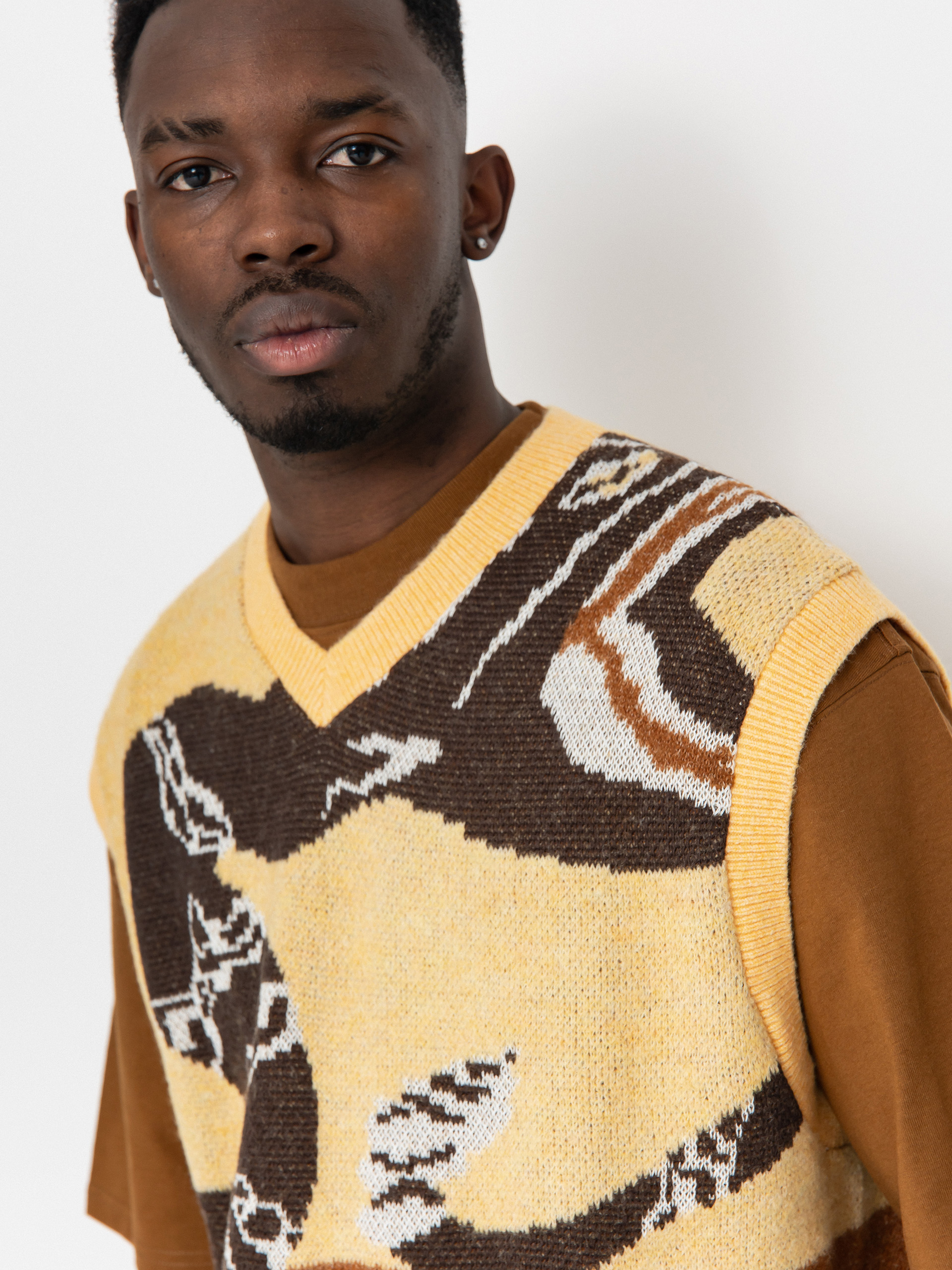 Vestă Nike SB SL Sweater Snake (celestial gold/lt british tan)