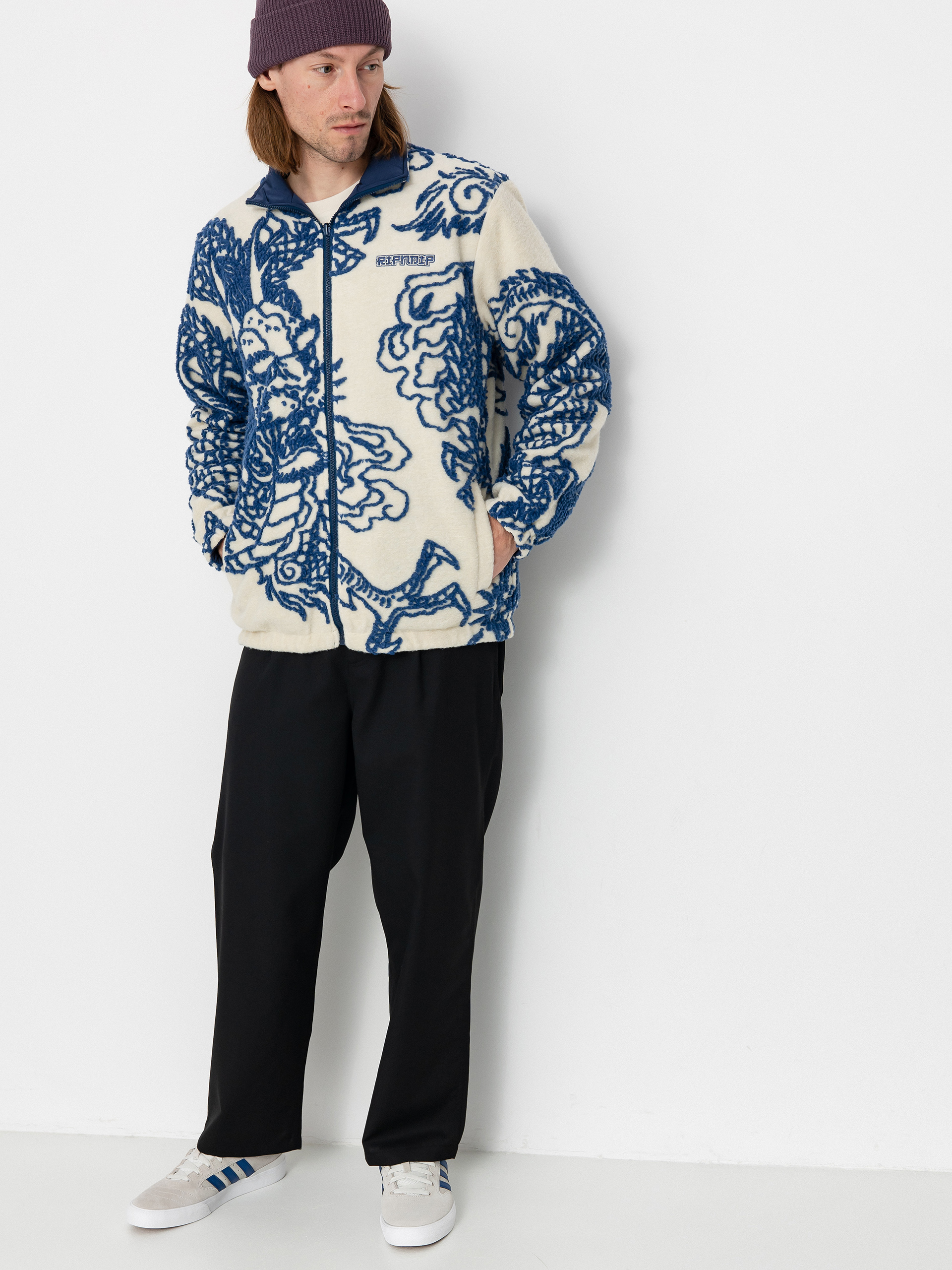 Geacă RipNDip Haku Reversible (off white/navy)