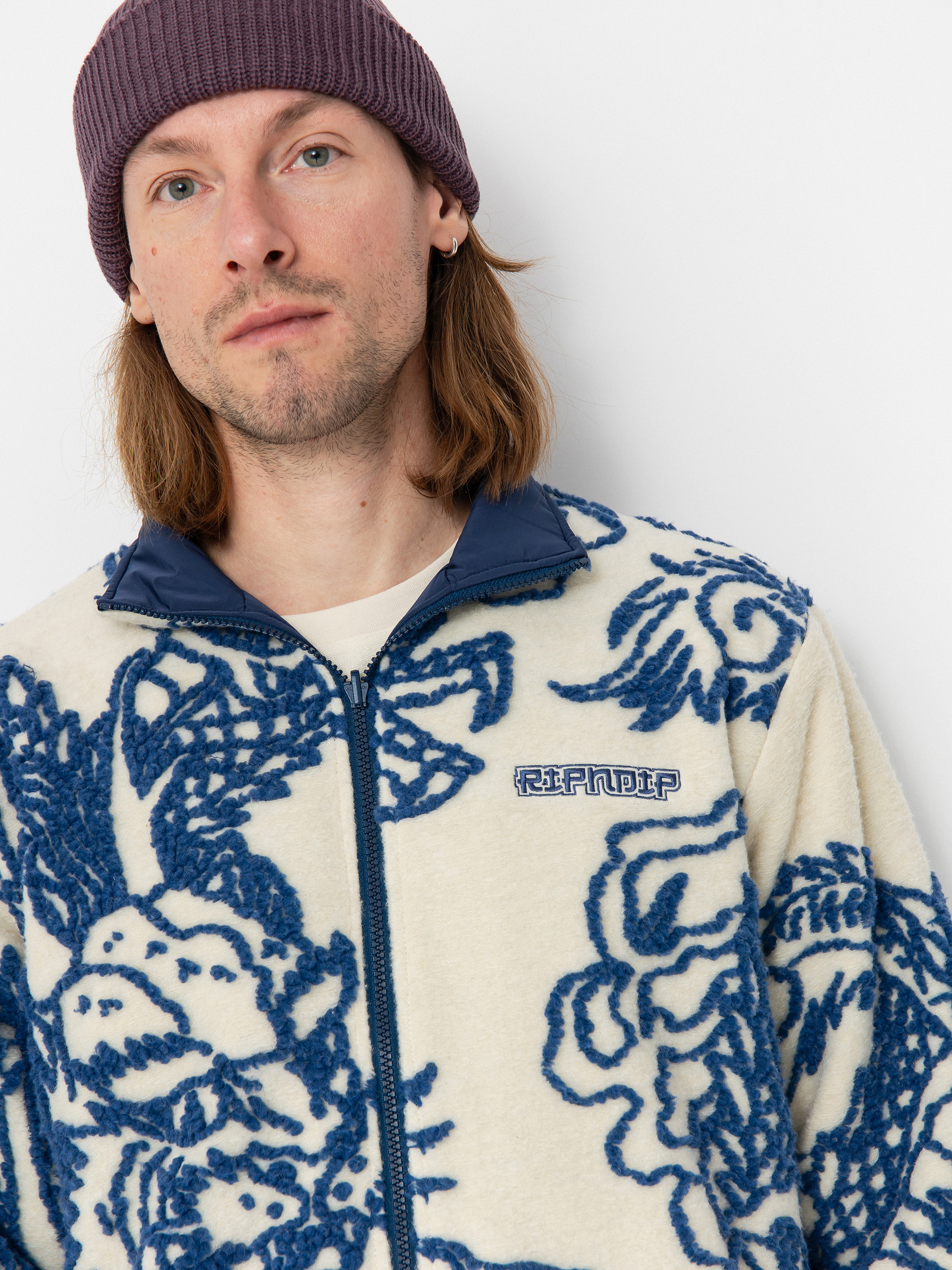 Geacă RipNDip Haku Reversible (off white/navy)