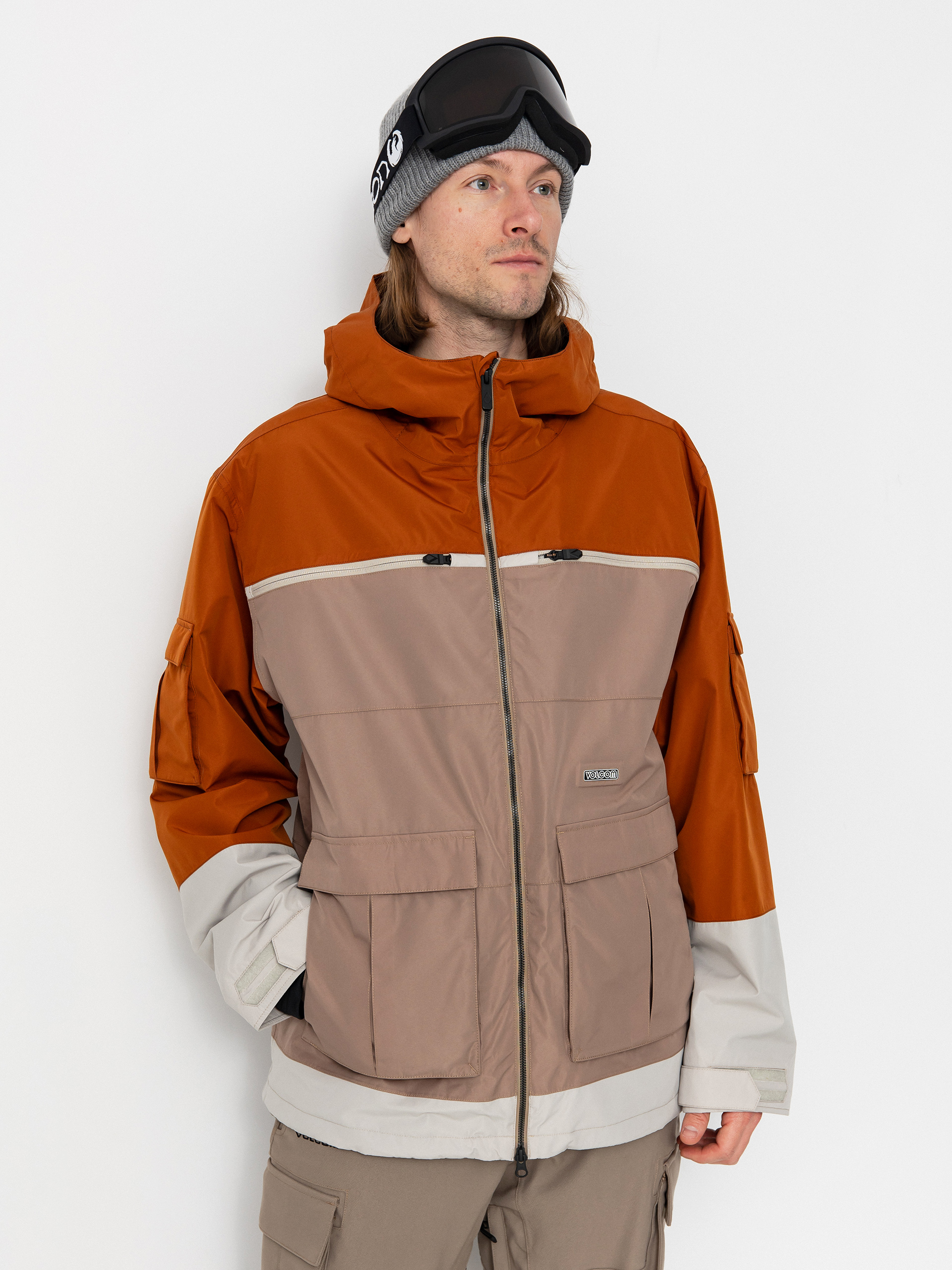 Pentru bărbați Geacă de snowboard Volcom Nightbreaker 20K (chestnut brown)