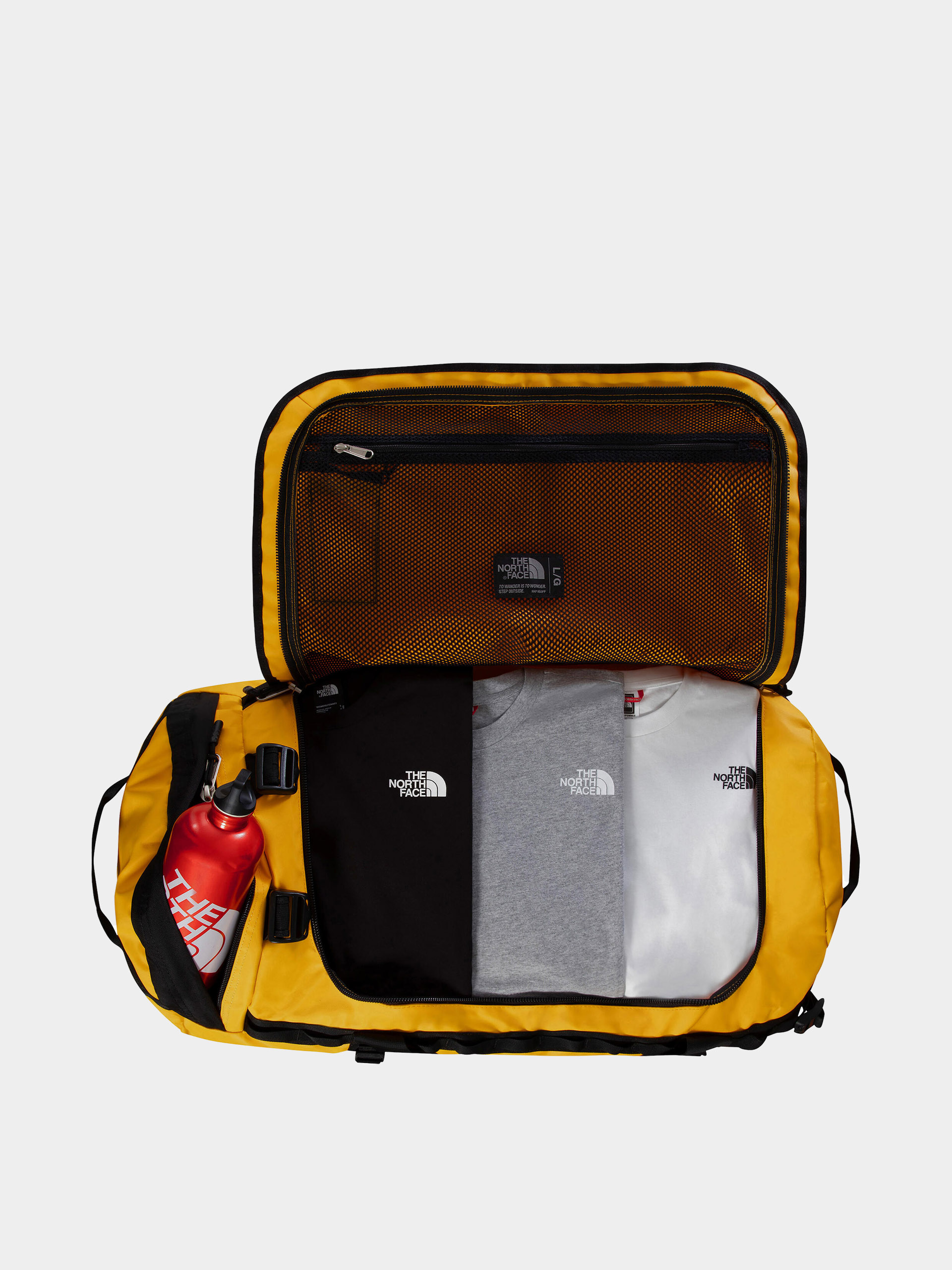 Geantă The North Face Base Camp Duffel L (summit gold/tnf black n)