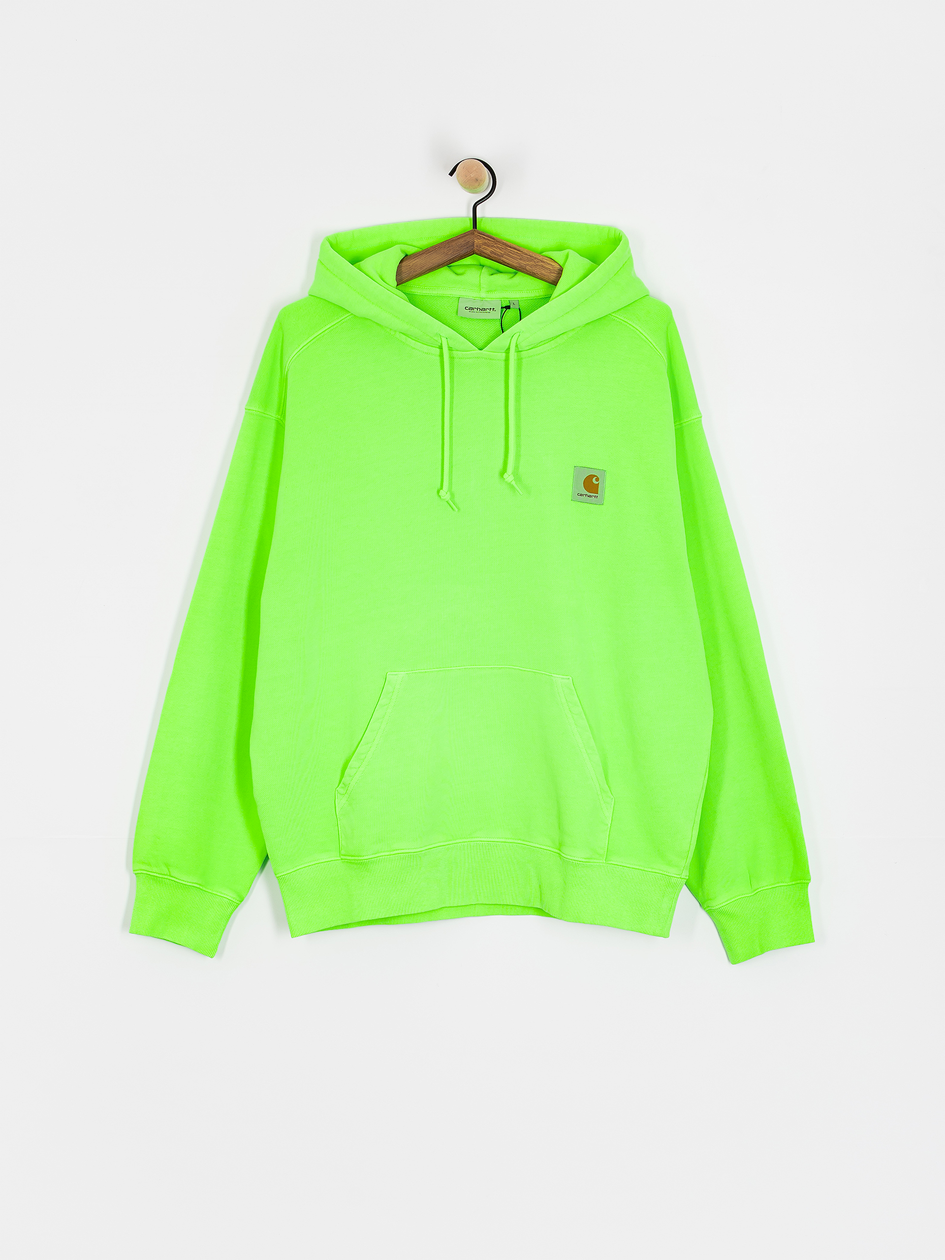 Hanorac cu glugă Carhartt WIP Industry HD (lumo green)