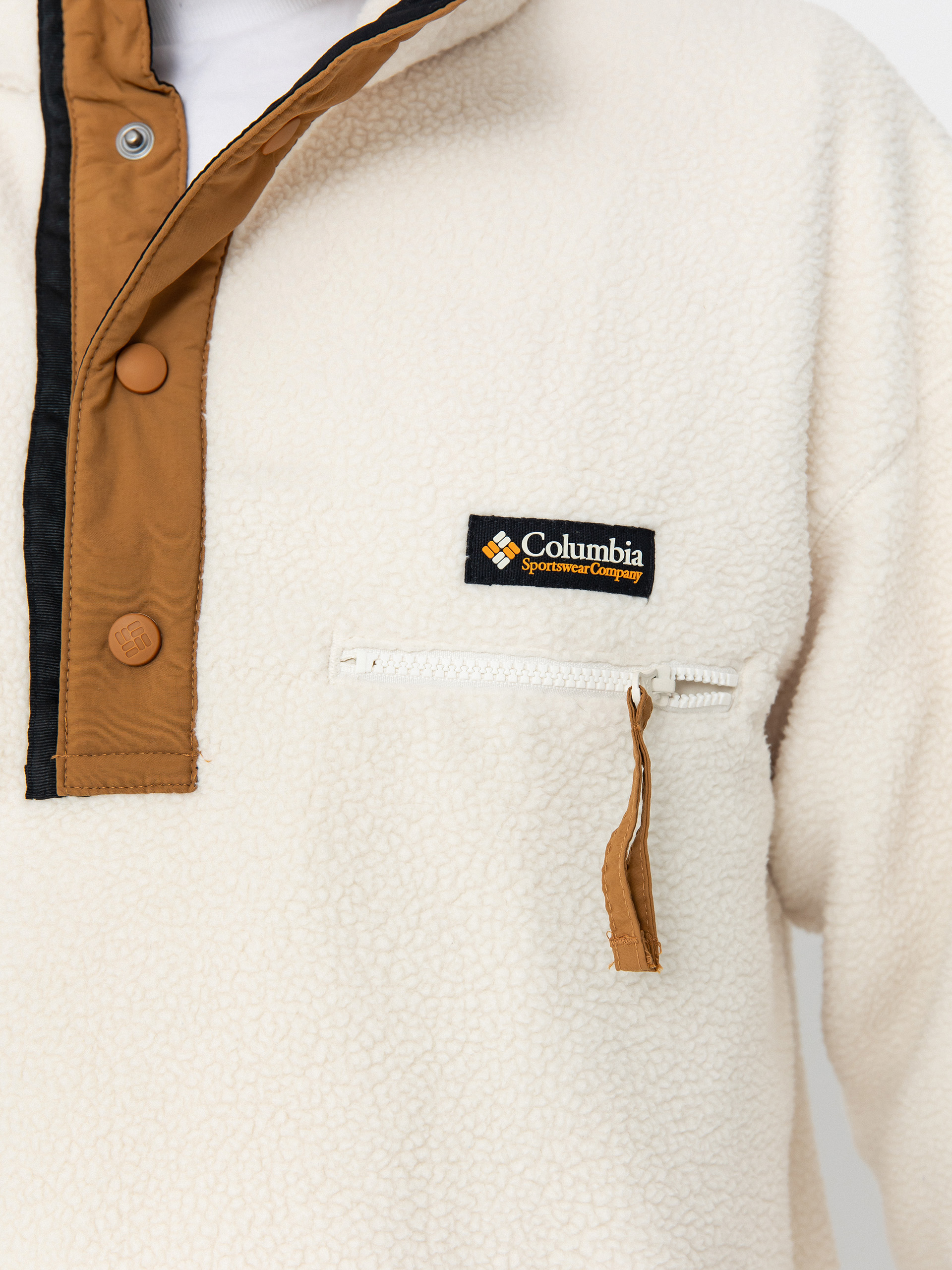 Pentru bărbați Hanorac din fleece Columbia Helvetia II Half Snap (chalk)