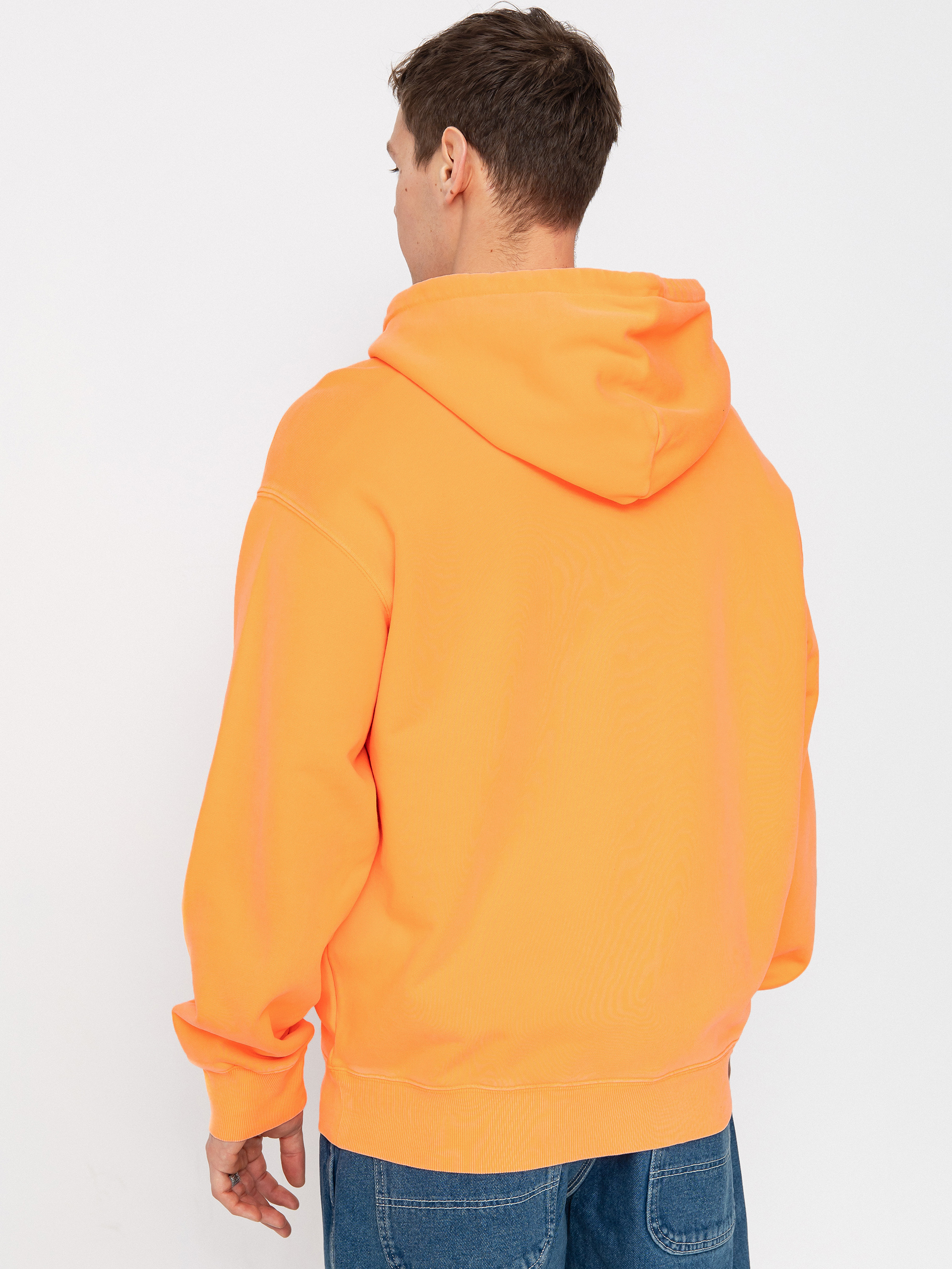 Hanorac cu glugă Carhartt WIP Industry HD (lumo orange)