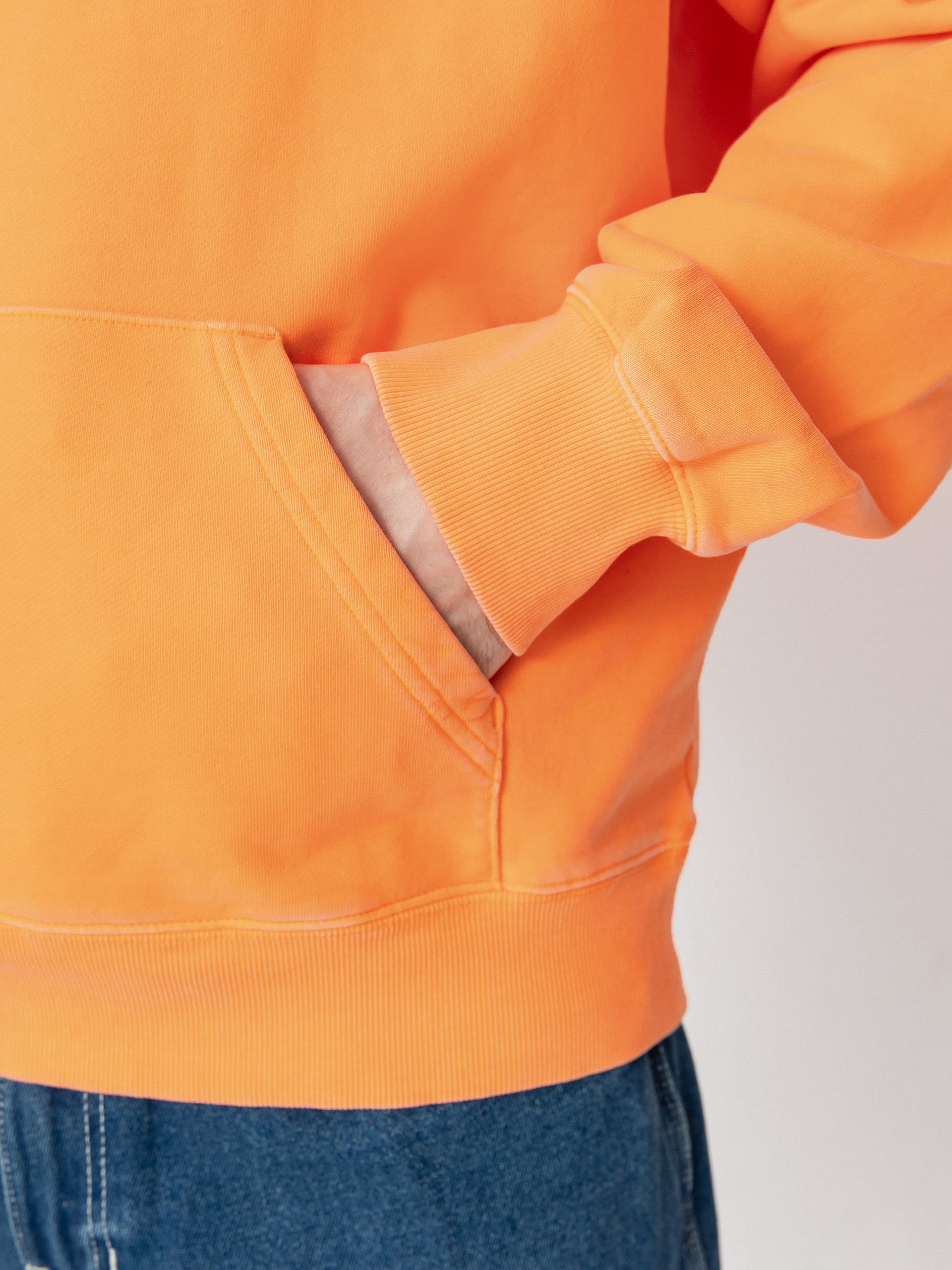 Hanorac cu glugă Carhartt WIP Industry HD (lumo orange)