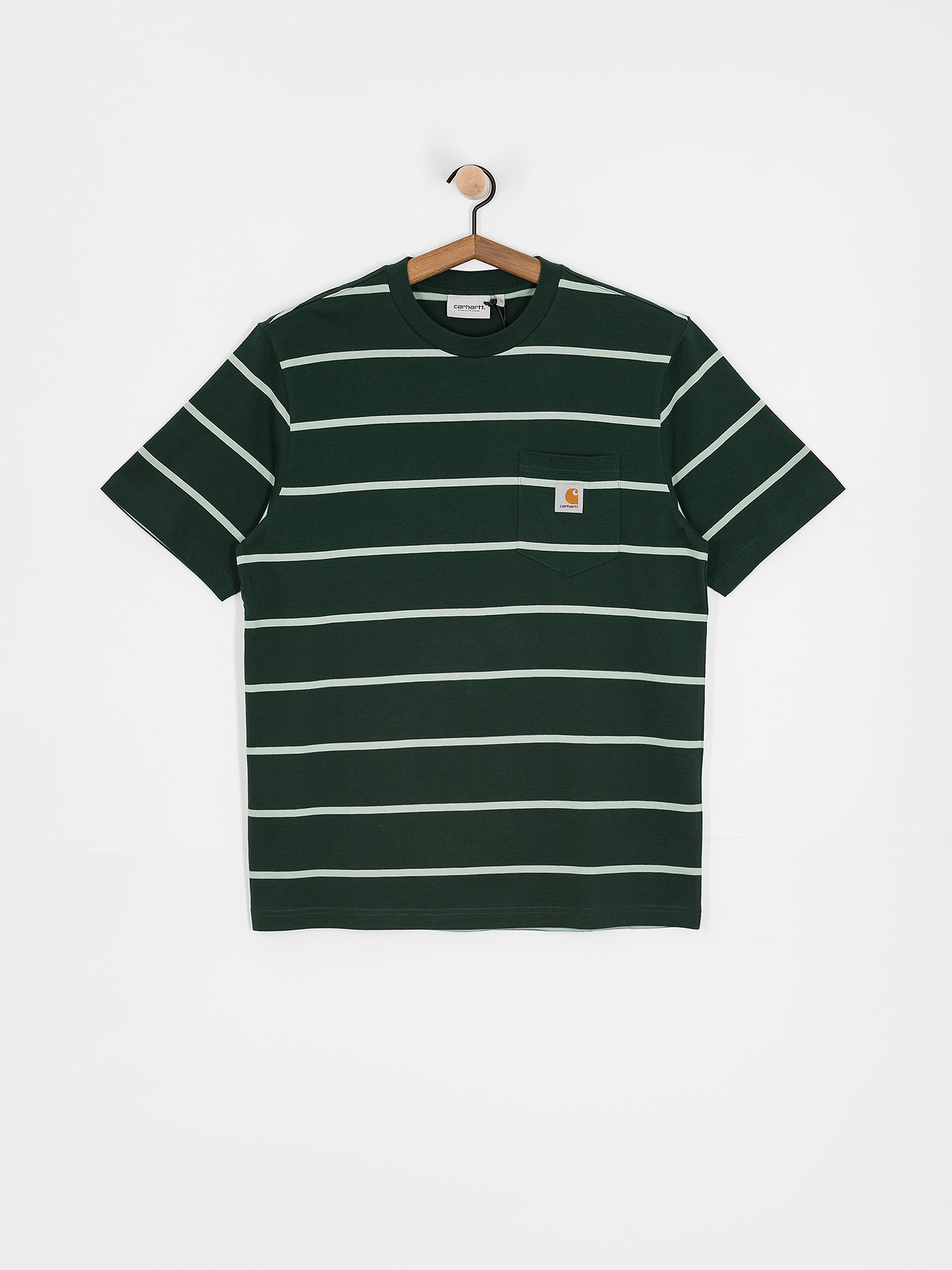 Tricou Carhartt WIP Aiken Pocket (aiken stripe/conifer)